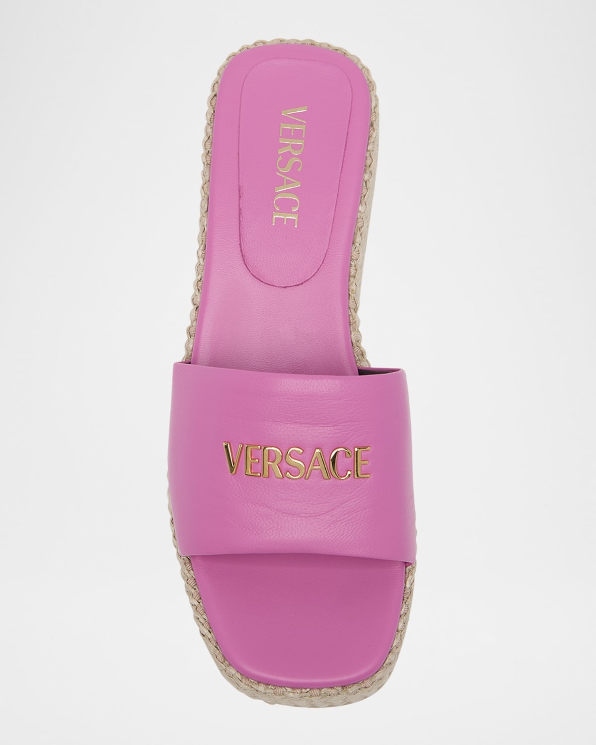 Tag Platform Lambskin Leather Mules - 5