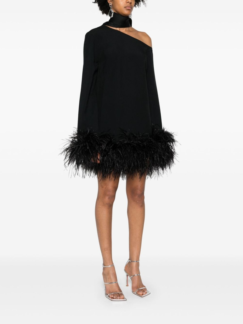 Adige feather-trim minidress 3