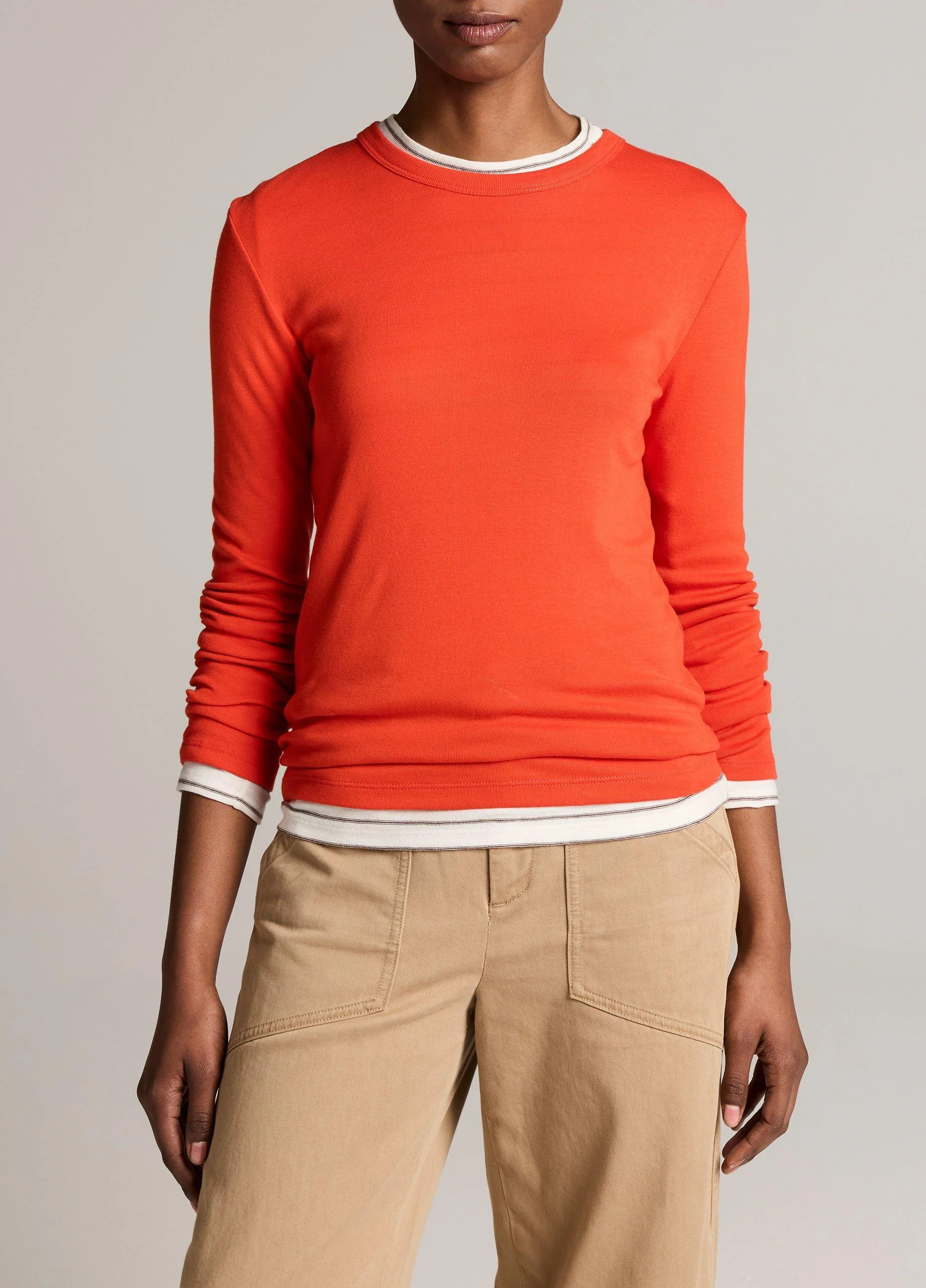 Essential Pima Cotton-Blend Long-Sleeve T-Shirt - 1