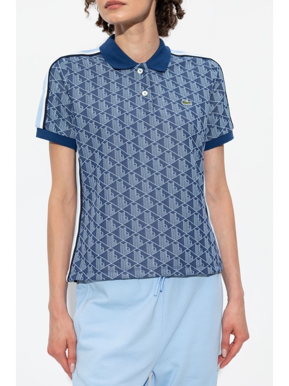 jacquard monogram polo shirt - 3