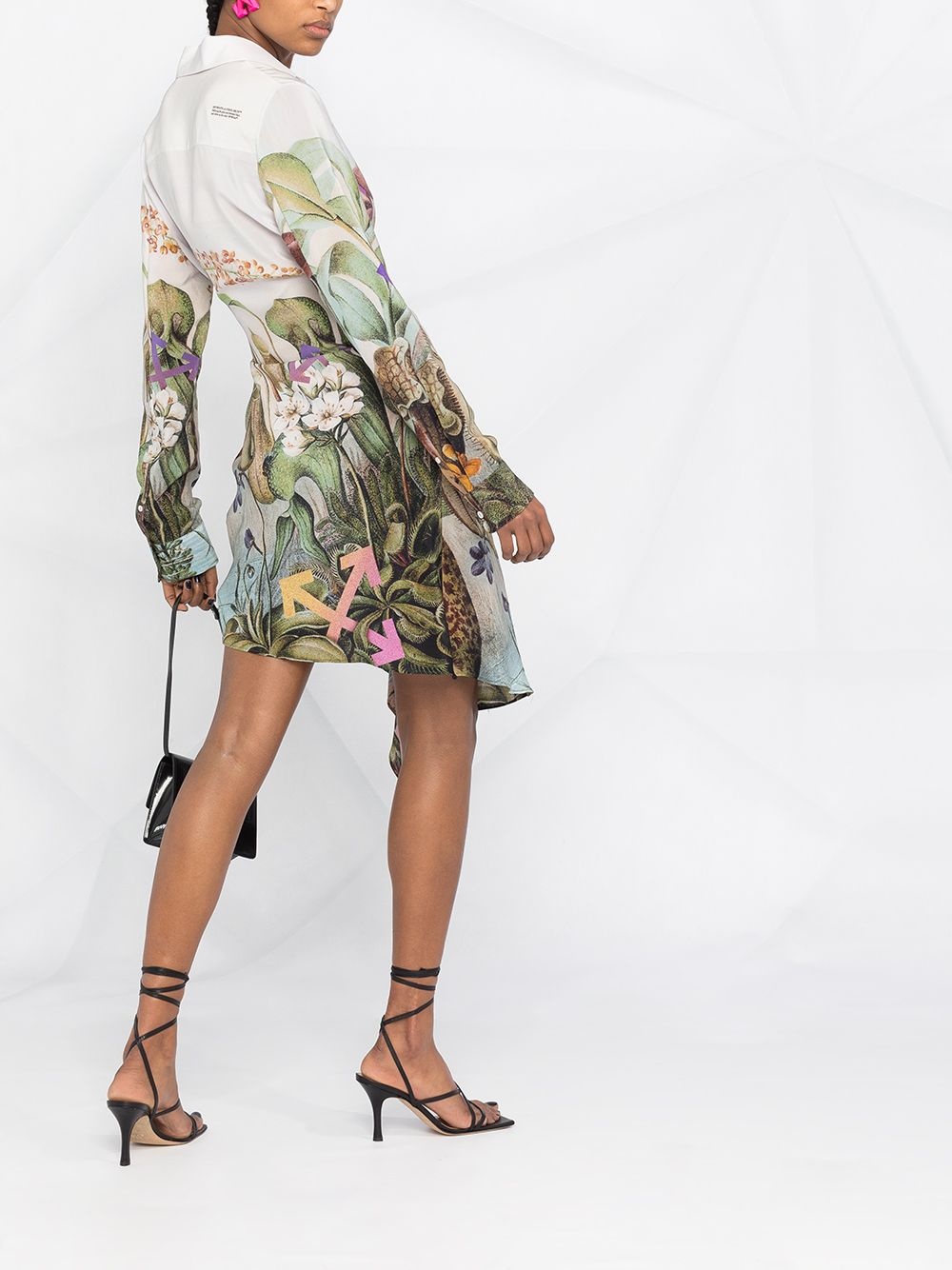 botanical-print shirt dress - 6