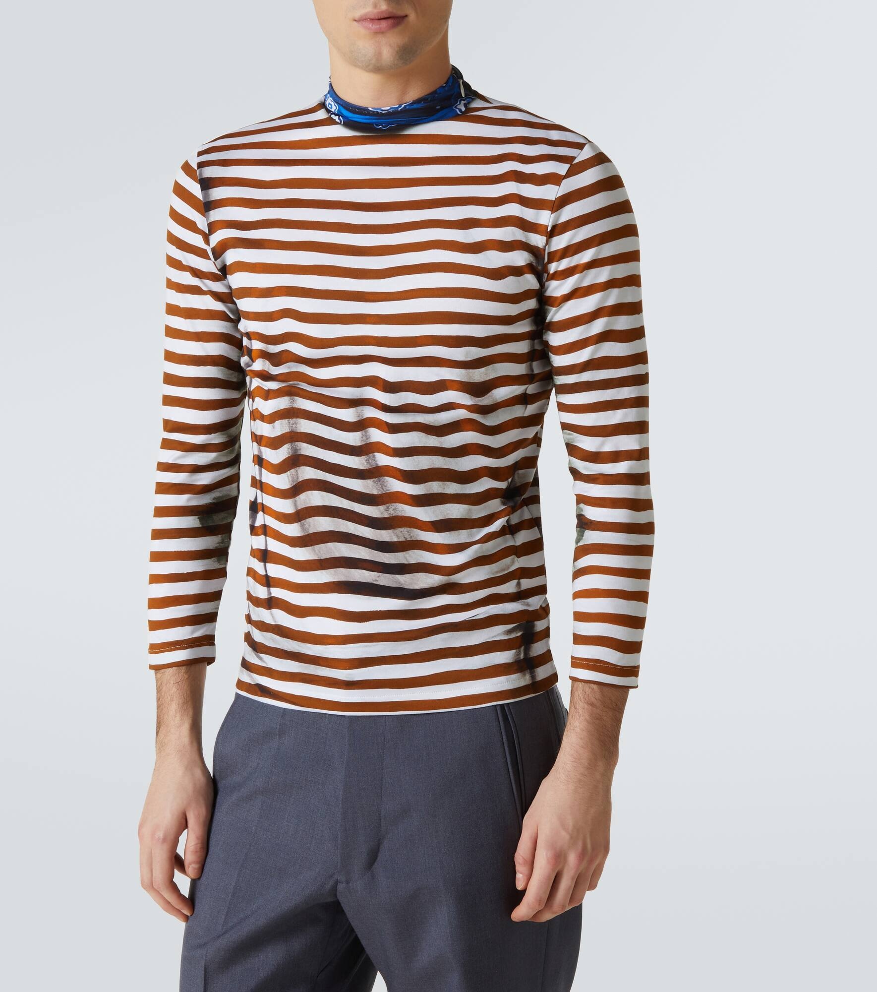 Interlock trompe l'œil cotton T-shirt - 3
