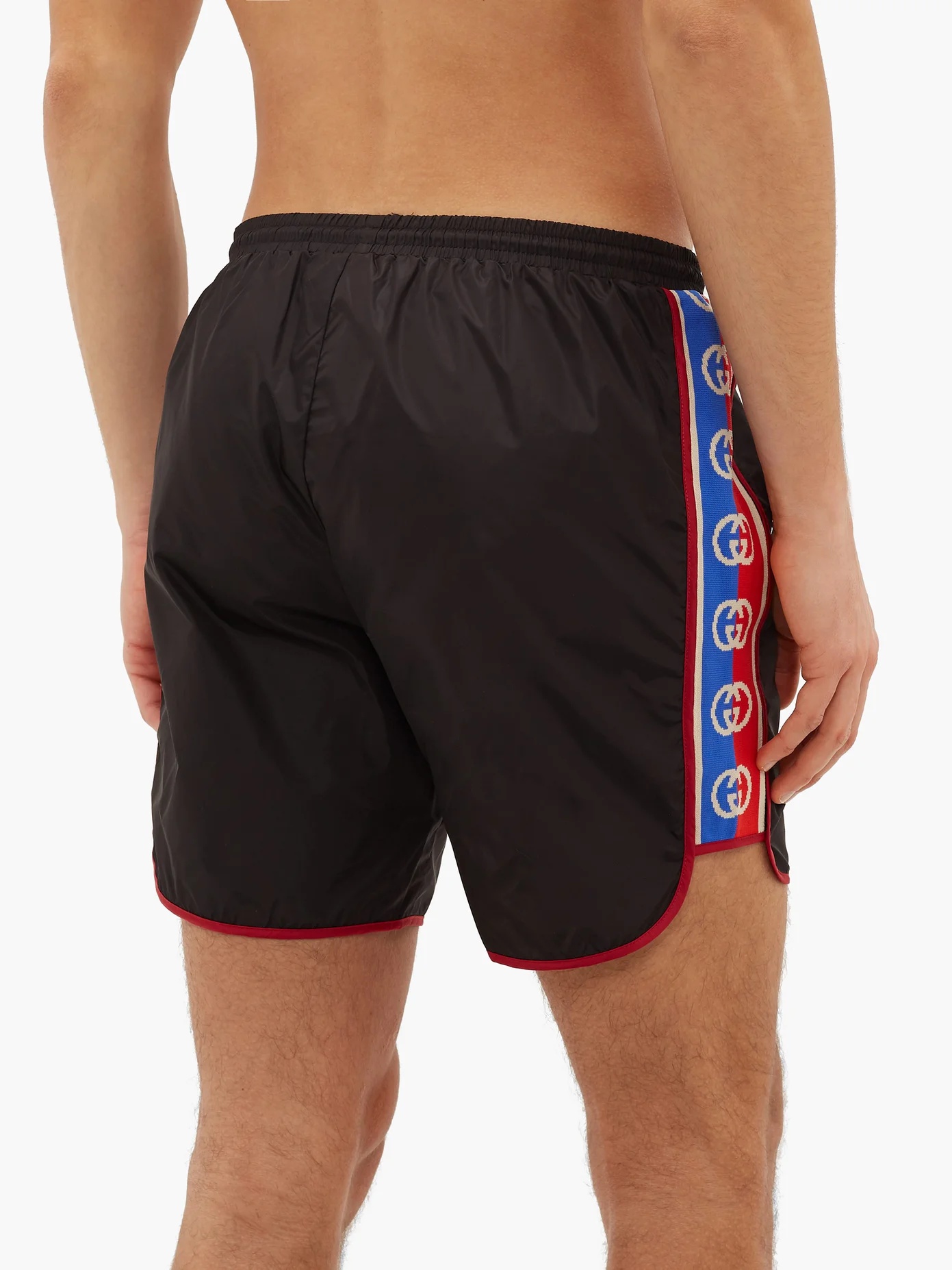 Logo-stripe swim shorts - 3