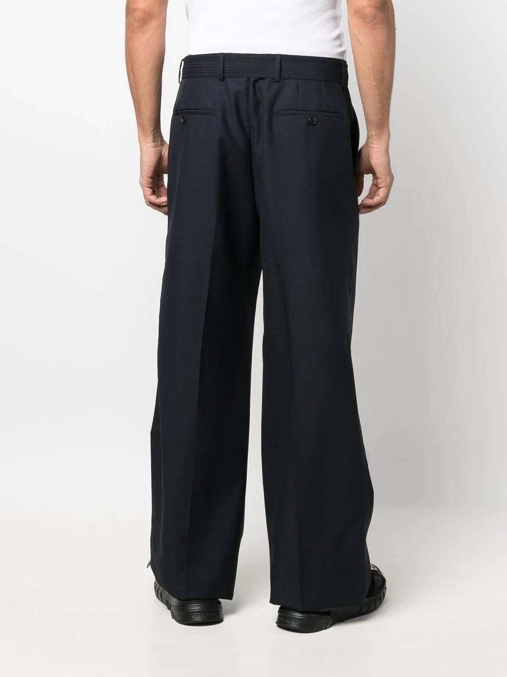 flared high-waisted trousers - 4