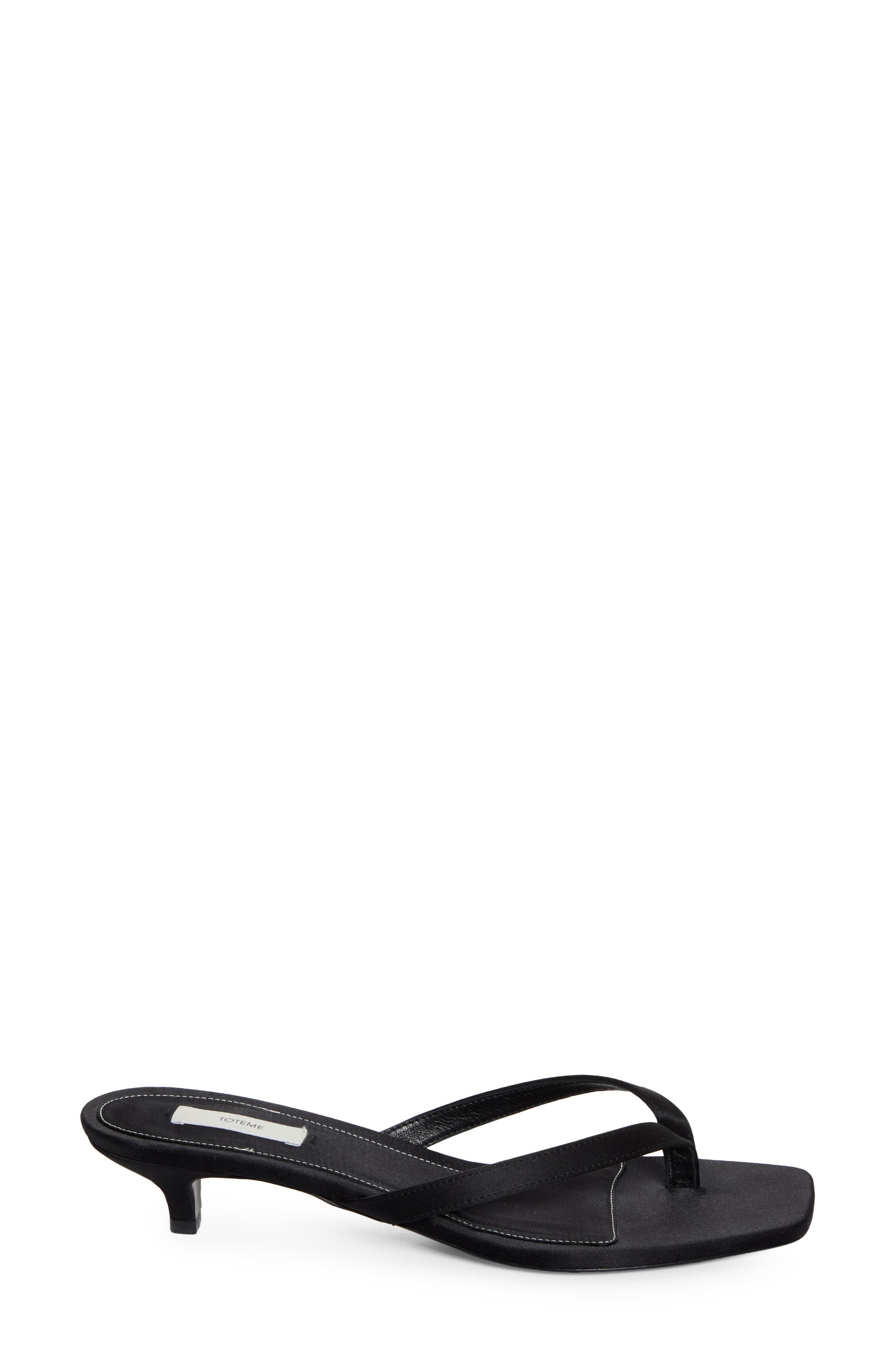 TOTEME Kitten Heel Flip Flop in Black at Nordstrom - 3