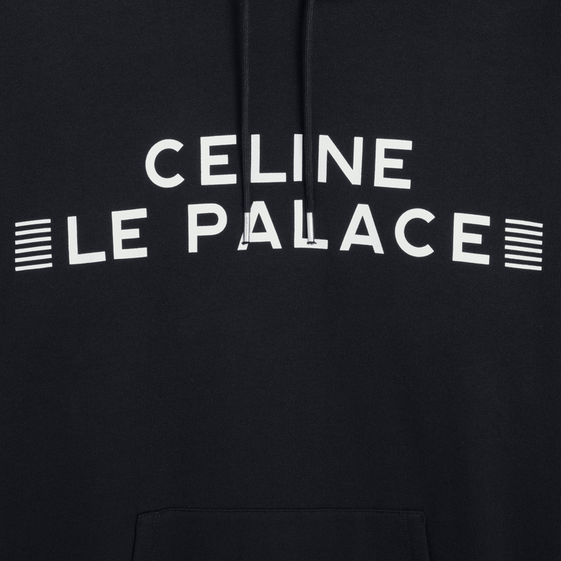 CELINE loose le palace hoodie in cotton fleece | REVERSIBLE