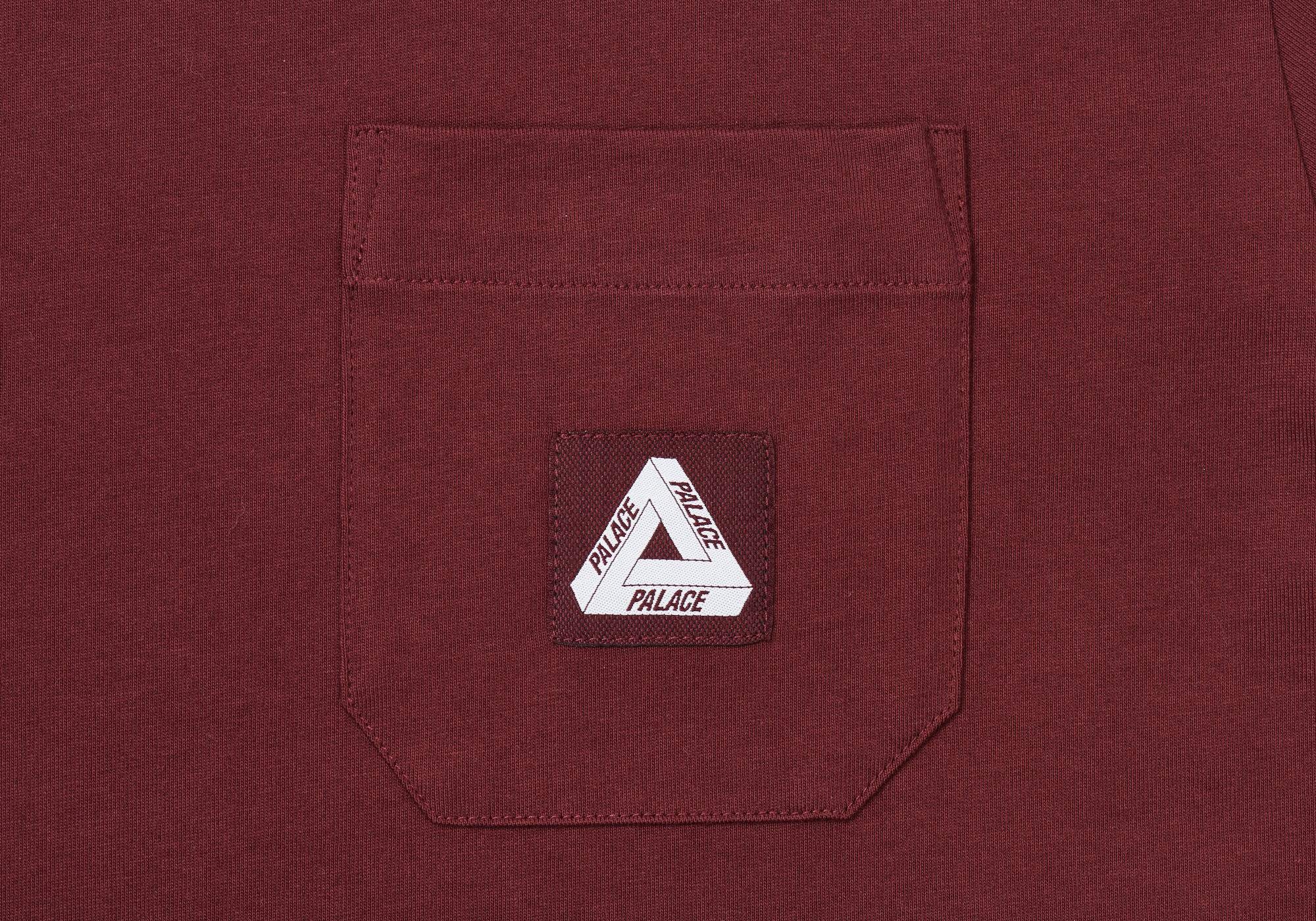 PATCH POCKET T-SHIRT BURGUNDY - 2