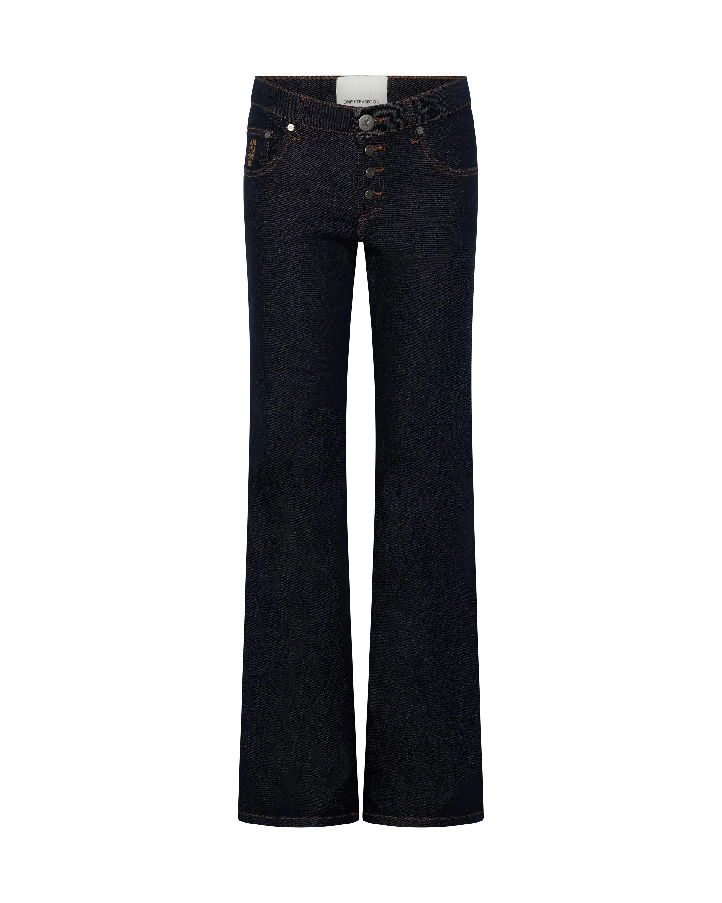 Alice Low Waist Bootcut Denim Jeans - Raw Indigo - 1