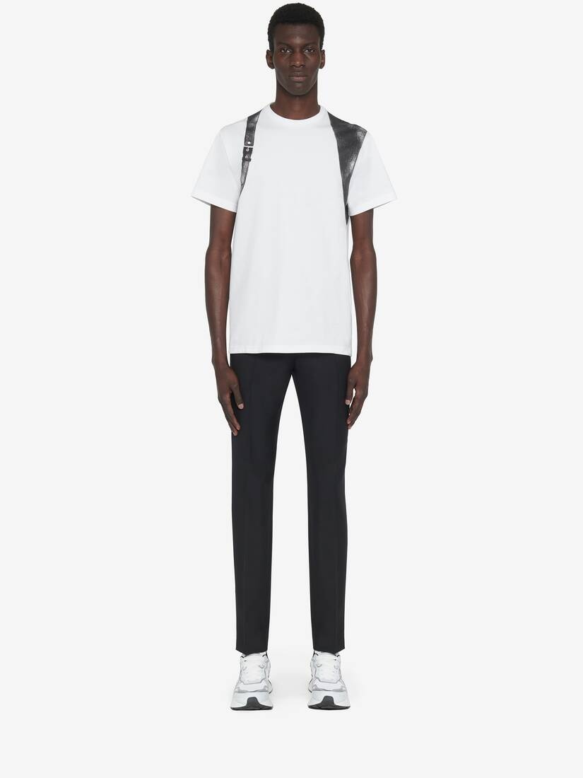 Men's Harness T-shirt in White/black - 2