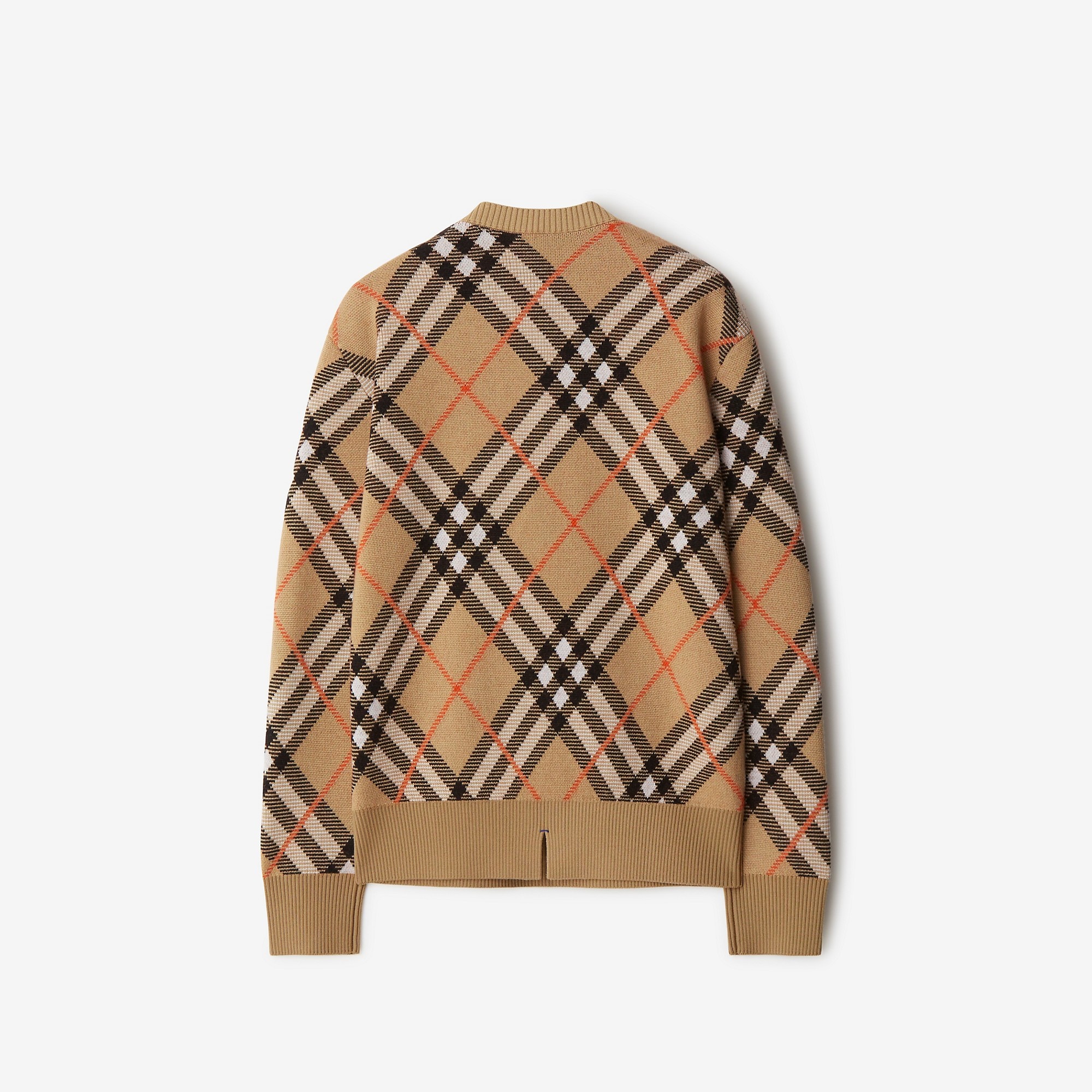 Check Wool Blend Sweater - 5