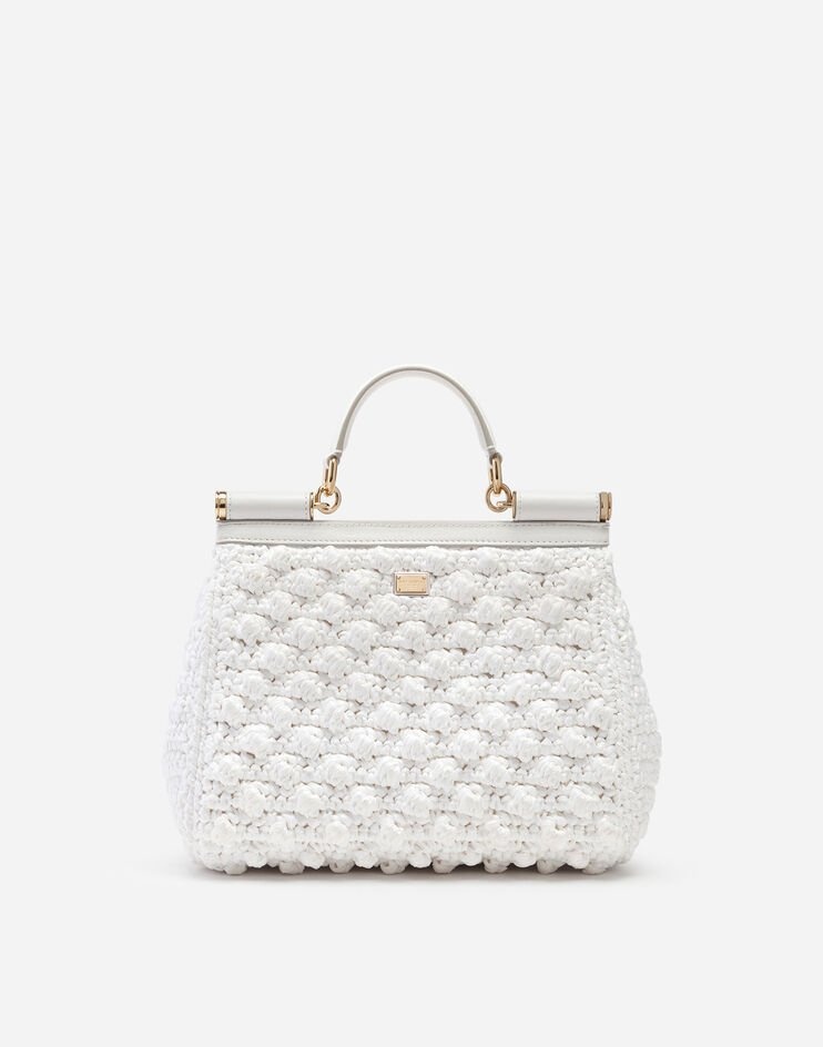 Medium Sicily bag in raffia crochet - 4