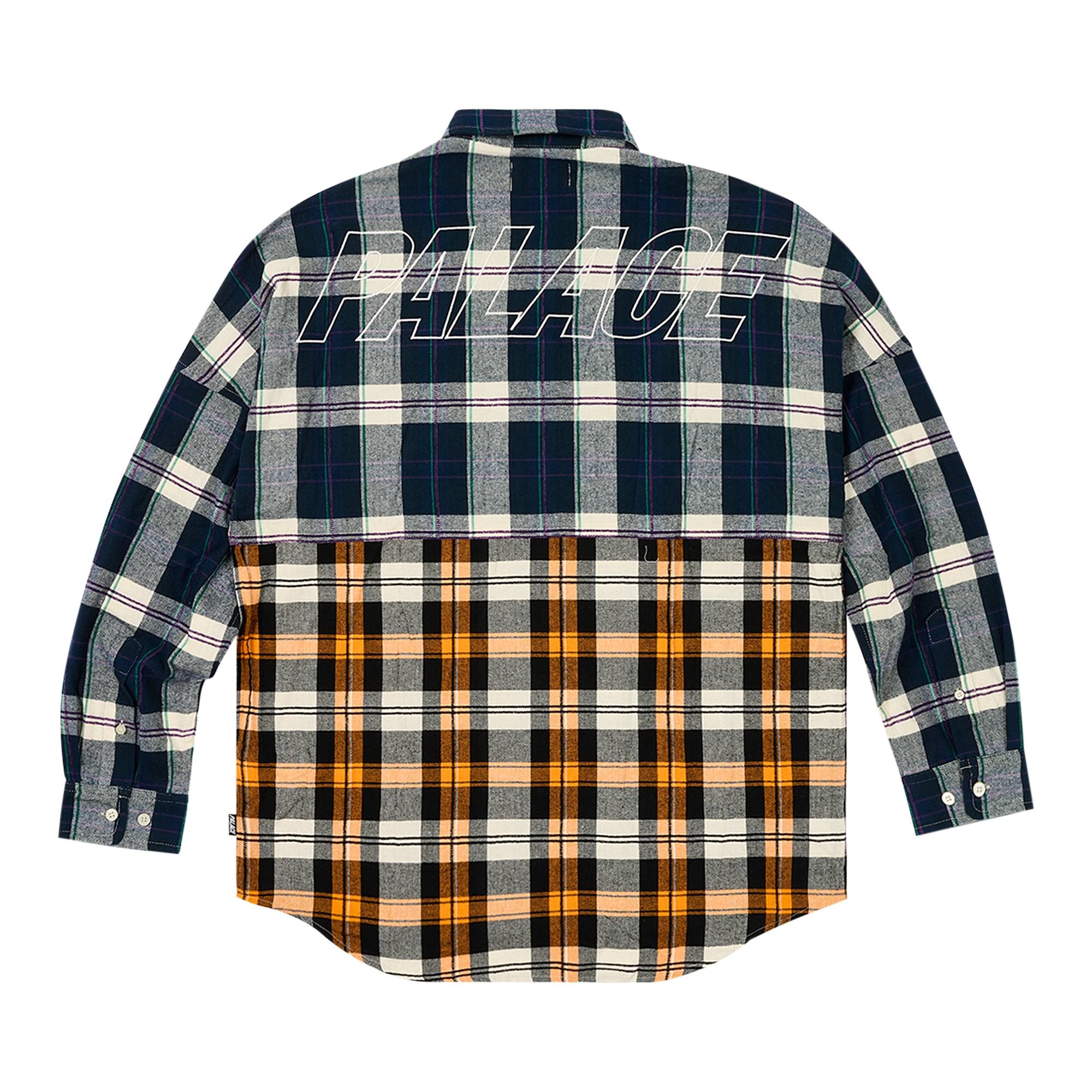 Palace Checkmate Drop Shoulder Shirt 'Navy' - 2