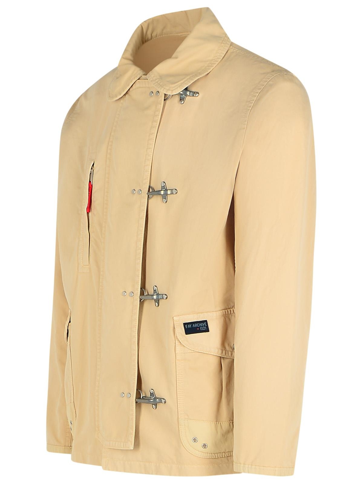 FAY - Fay Beige Cotton Jacket Men - 2