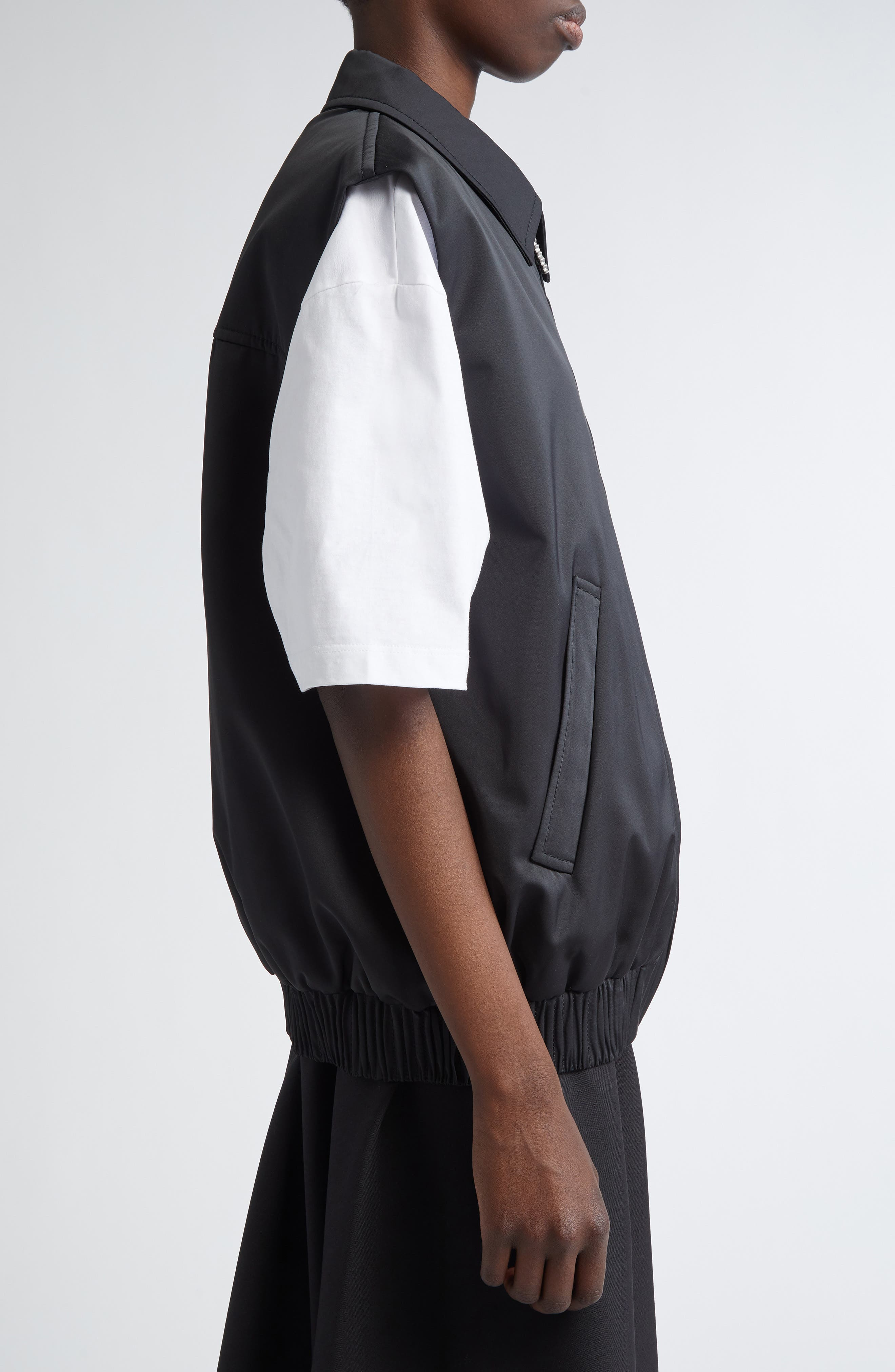 Marni Collared Bomber Vest in Black at Nordstrom - 4