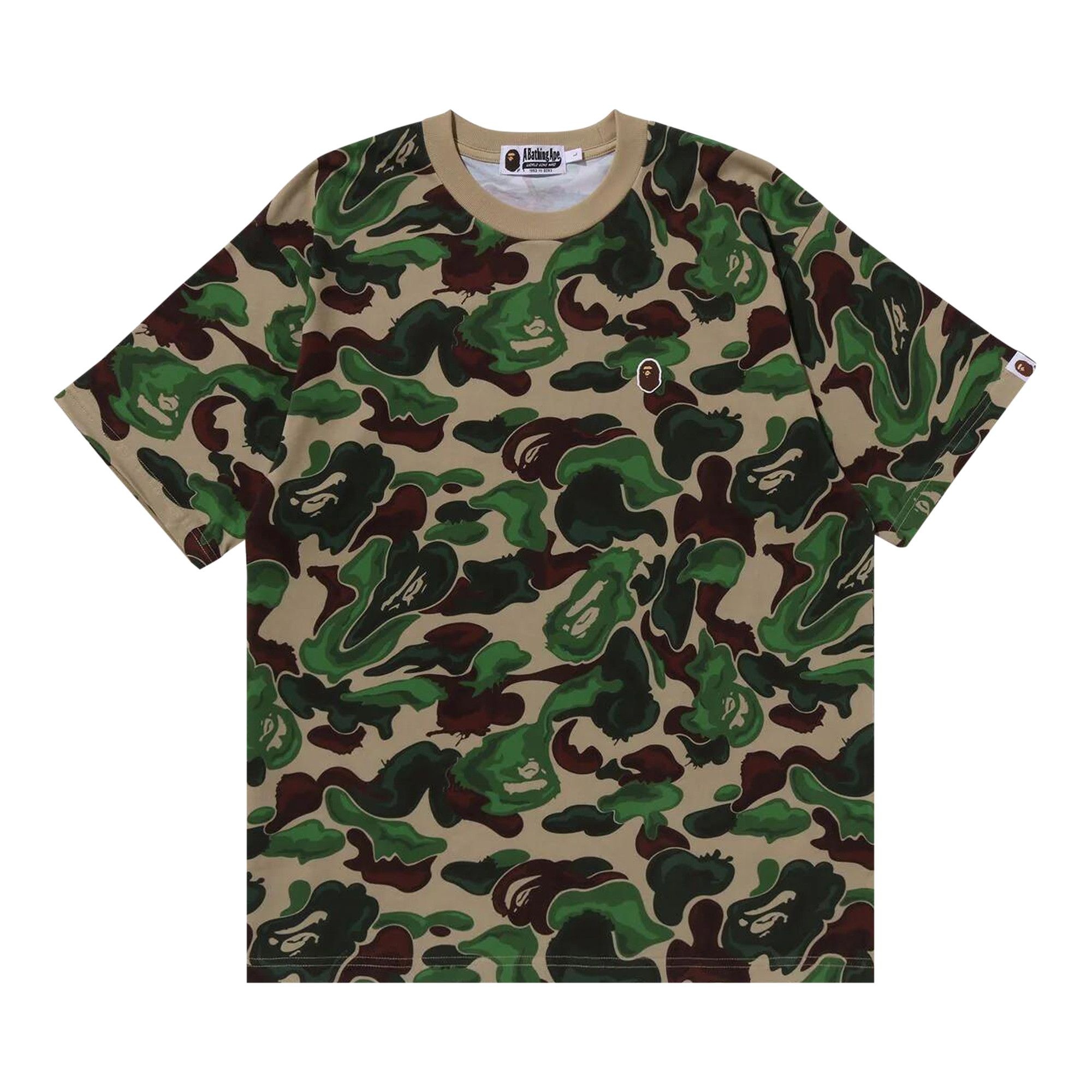 BAPE Art Camo Ape Head One Point Tee 'Green' - 1