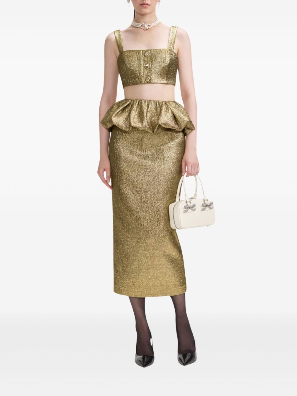 jacquard midi skirt - 2