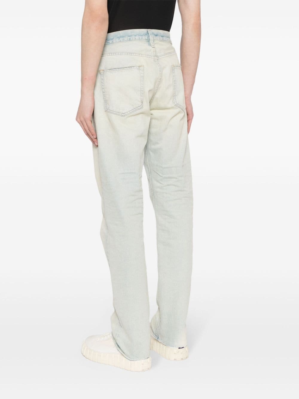 logo-tag mid-rise straight-leg jeans - 4