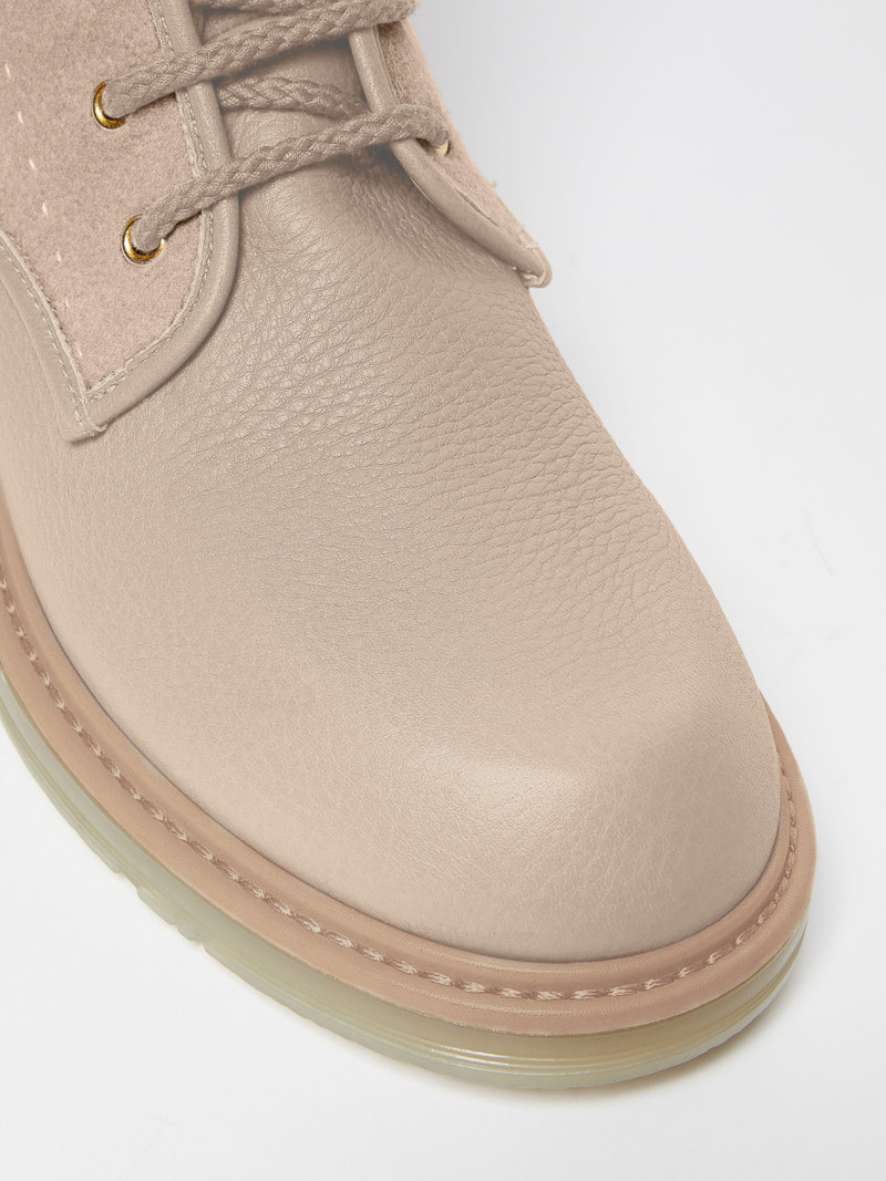 BIBAKER Combat boots in deerskin and cashmere 4