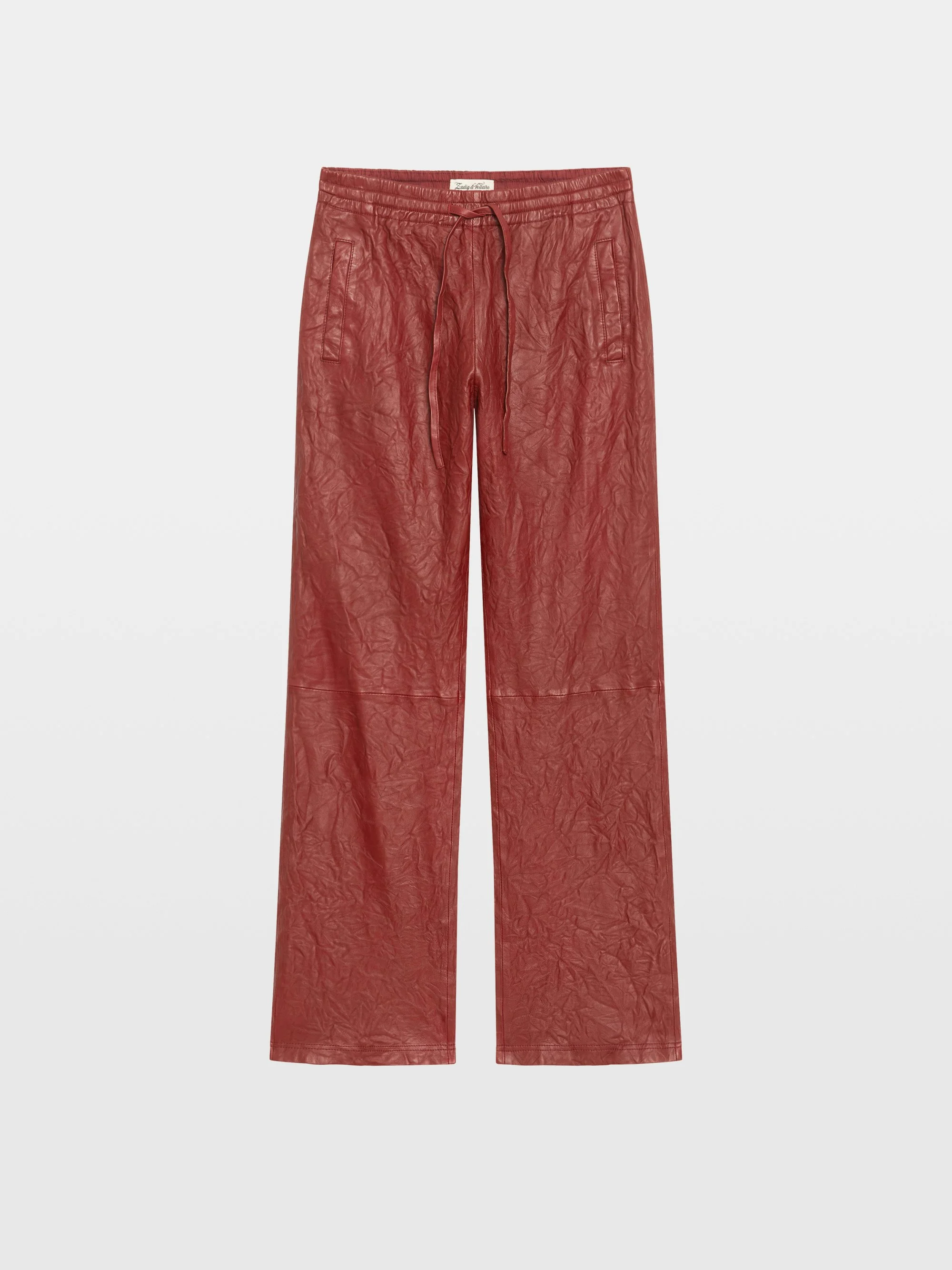 Pocha Crinkled Leather Pants - 1