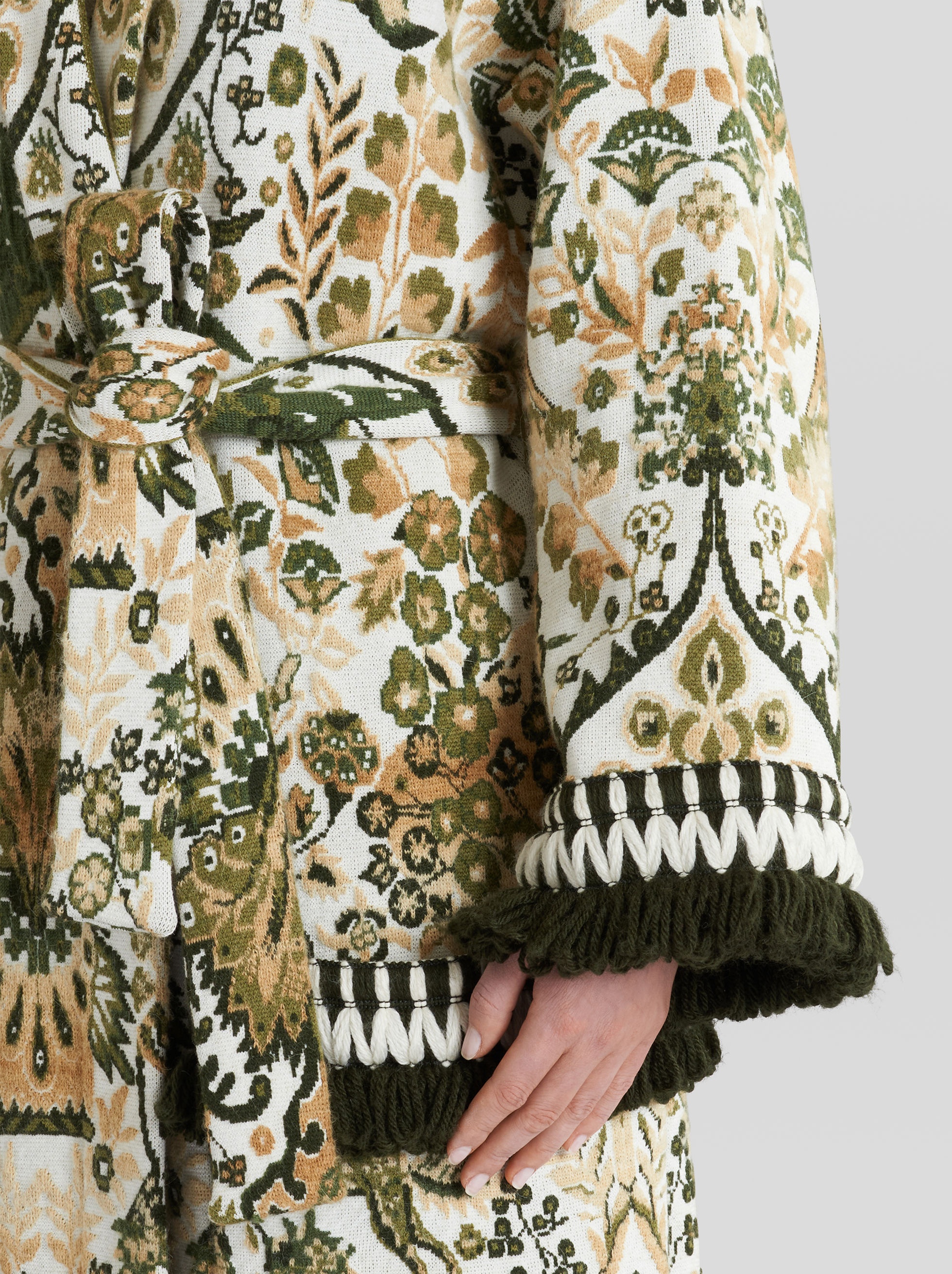 JACQUARD JERSEY COAT - 4
