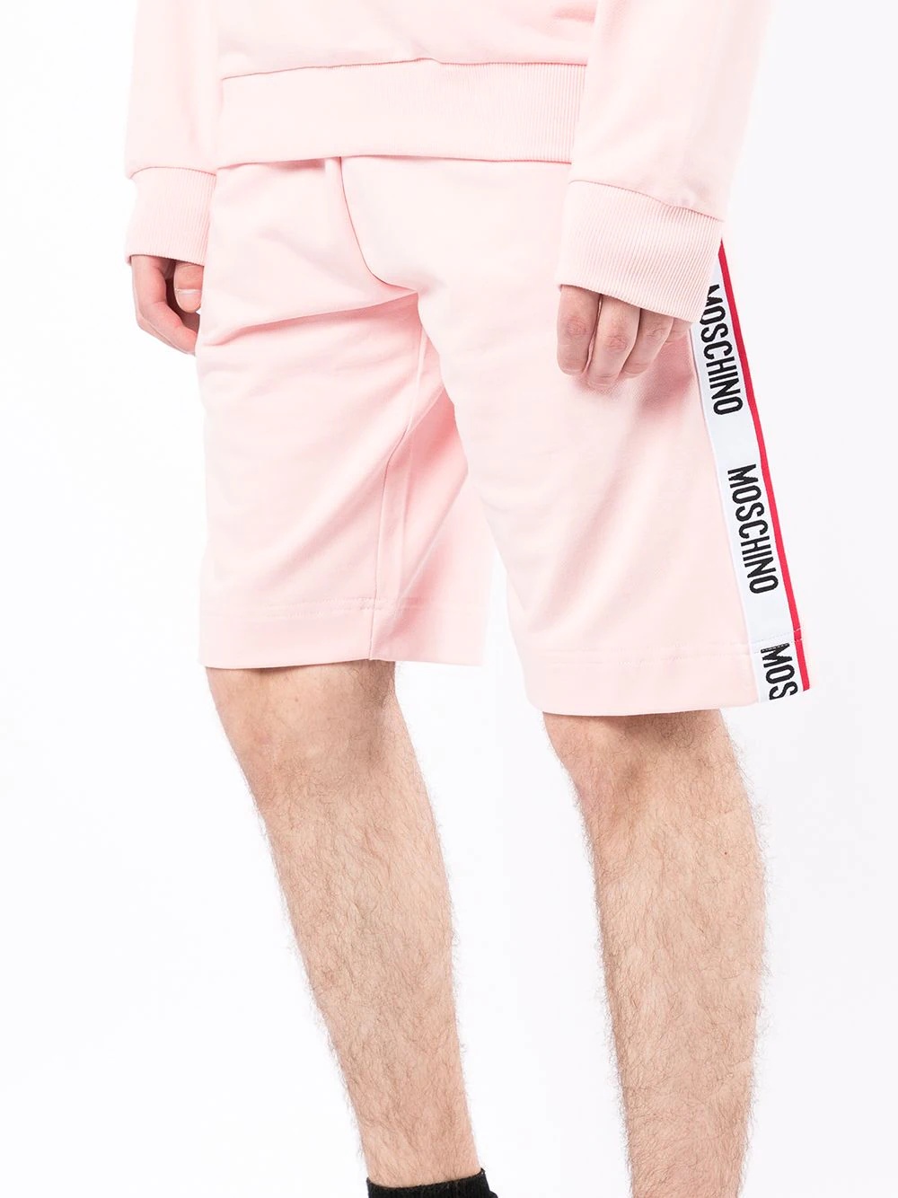 logo print track shorts - 5