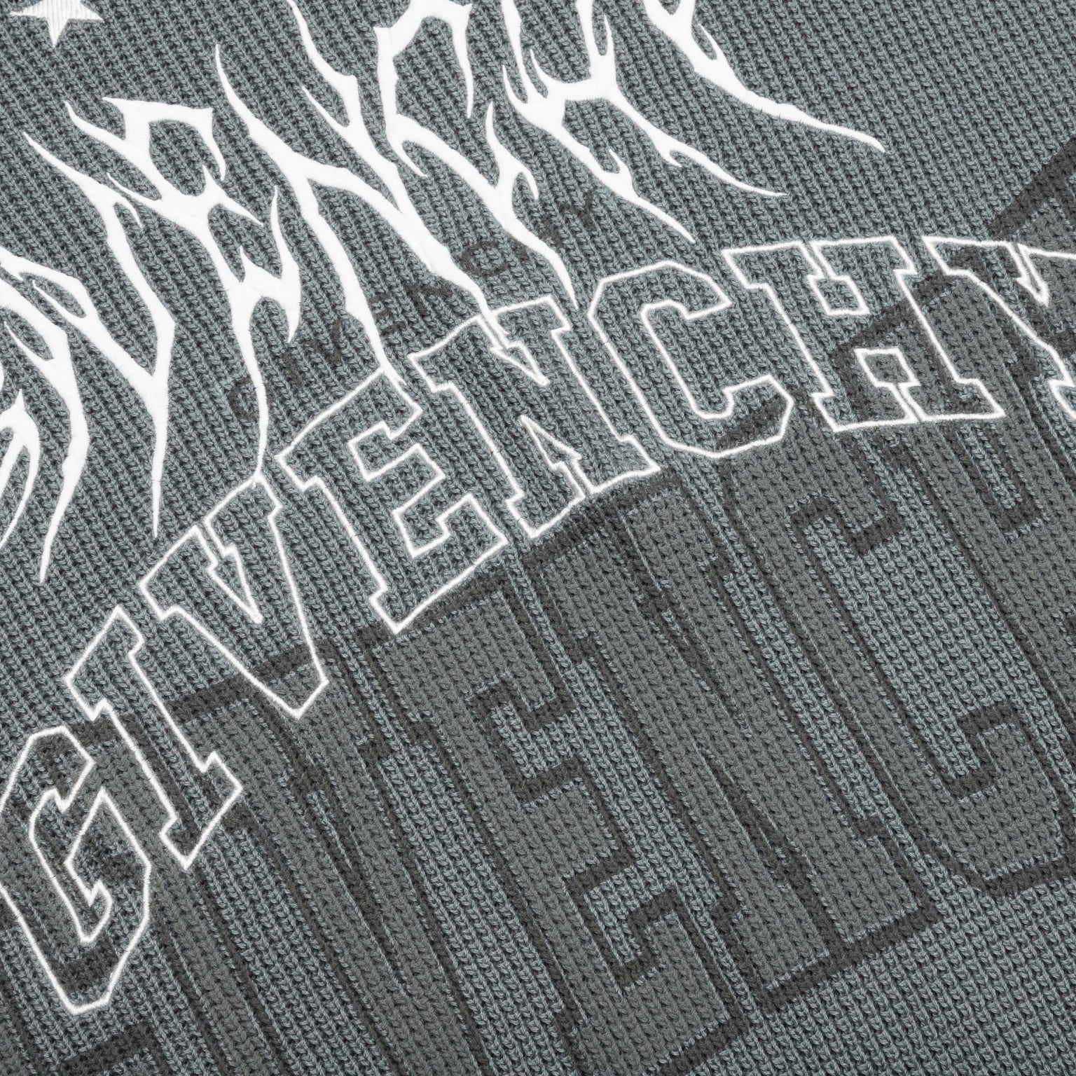 EMBROIDERED METAL LOGO CREWNECK - TITANIUM - 3