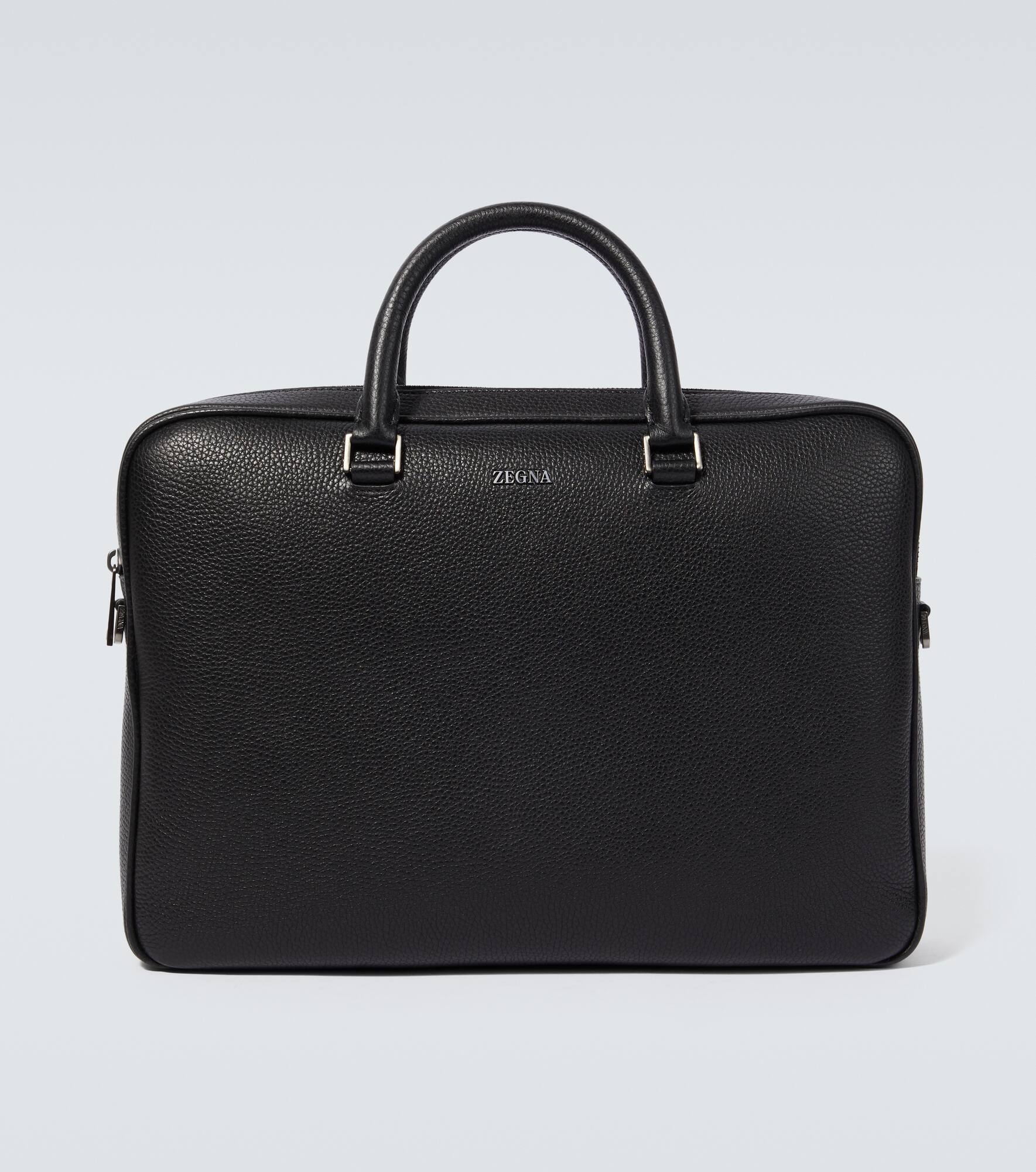 Edgy leather briefcase - 1