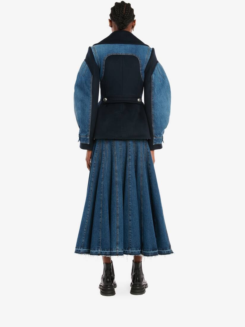Hybrid Peacoat  in Washed Blue - 4