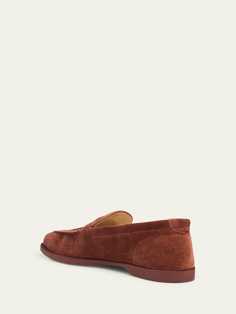 John Lobb Men's Pace Suede Penny Loafers outlook