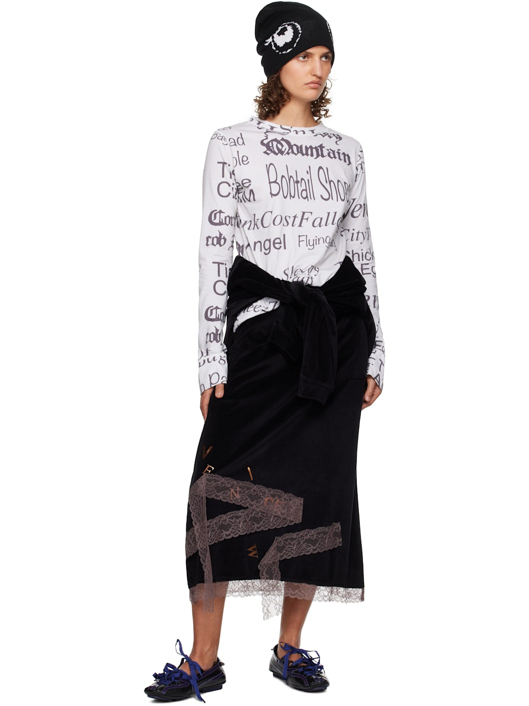 Black Roots Midi Skirt - 4