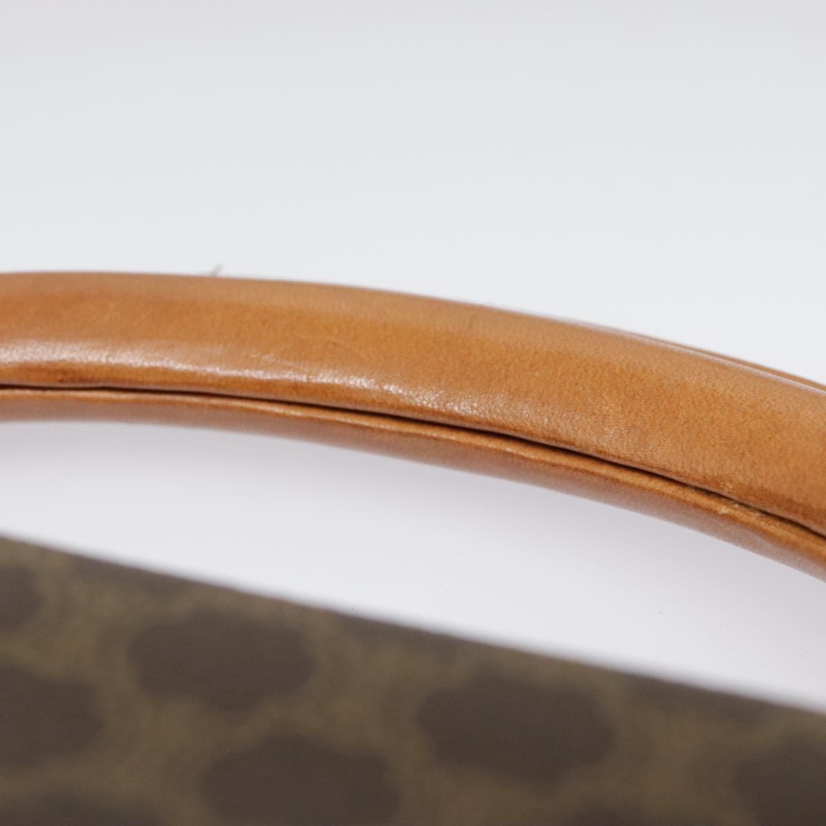 CELINE Macadam Canvas Shoulder Bag Pvc Leather Brown Gold - 13