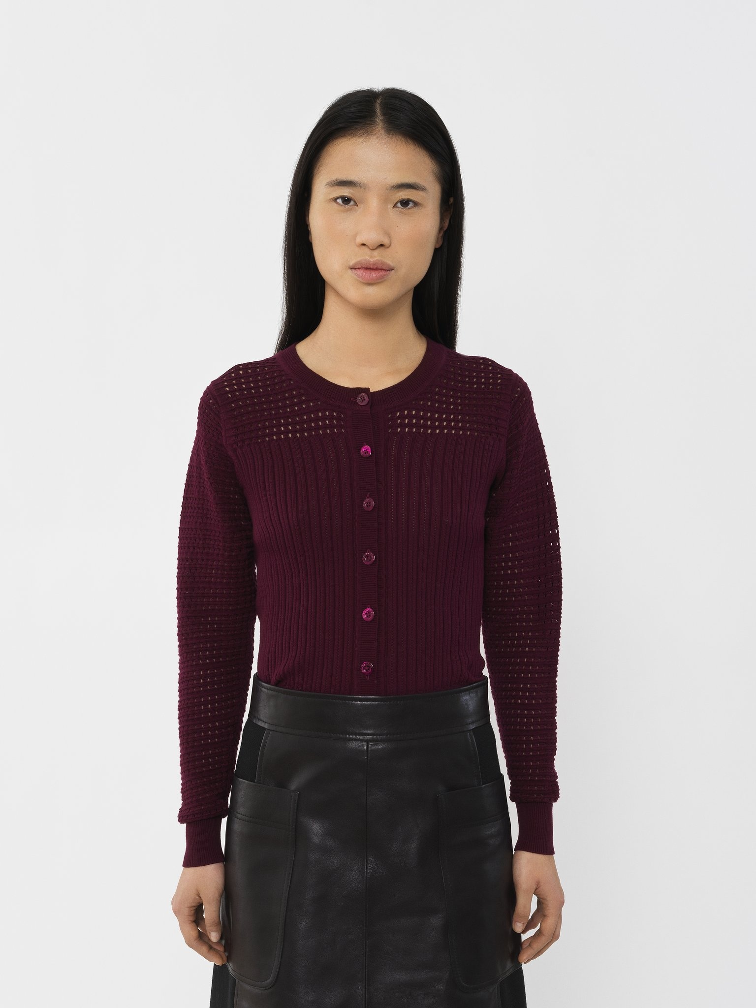 OPEN-STITCH CARDIGAN - 2