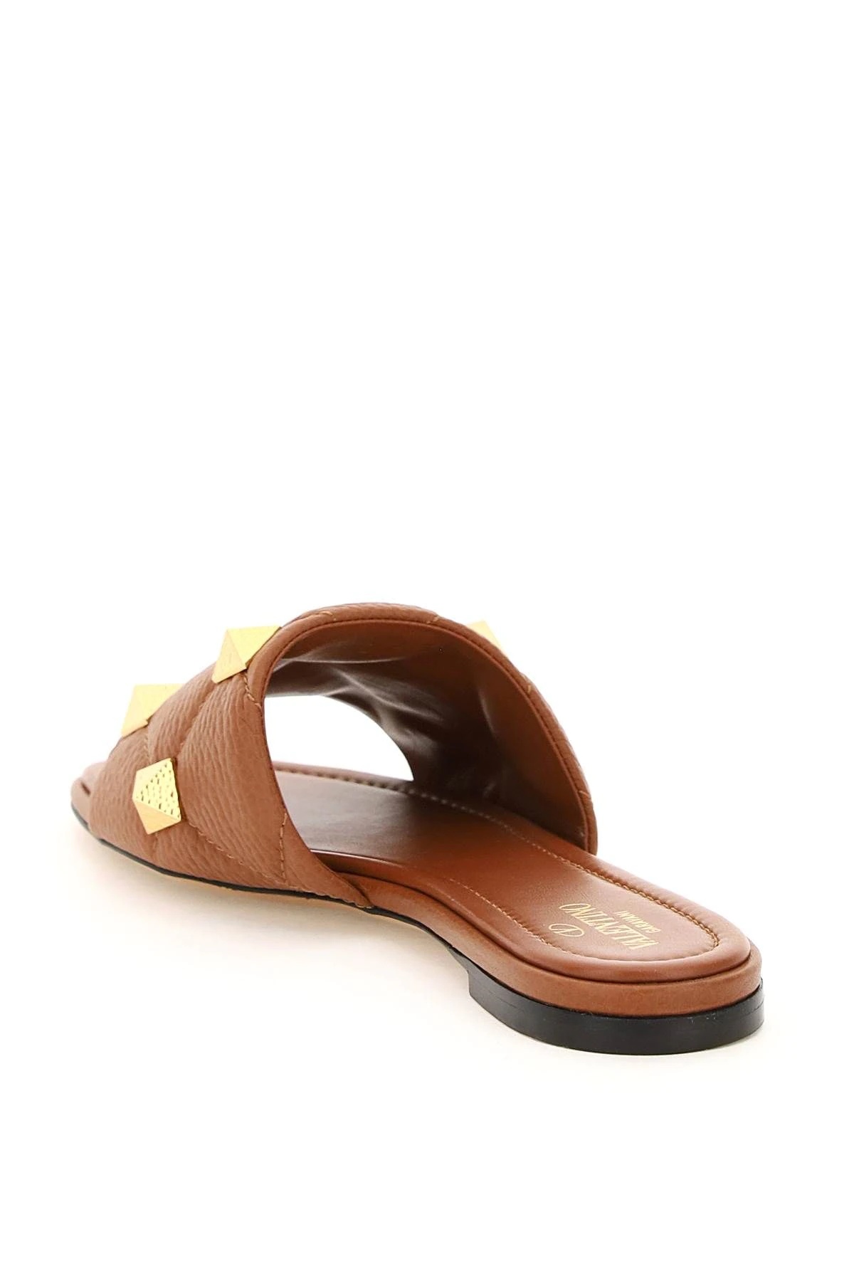 ROMAN STUD LEATHER SLIDES - 2