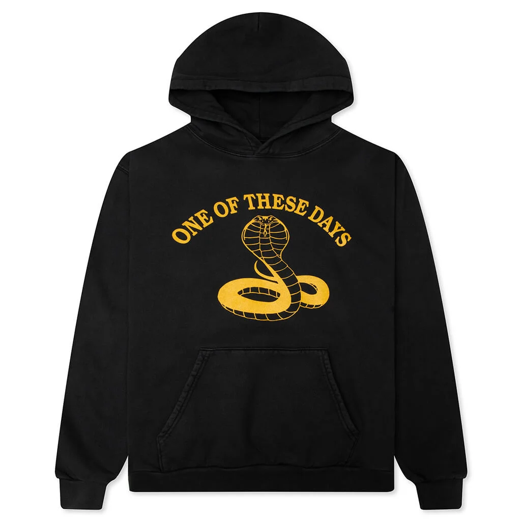 COBRA PULLOVER HOODIE - WASHED BLACK - 1