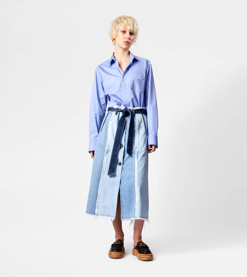 Tod's SKIRT IN DENIM - BLUE, LIGHT BLUE outlook