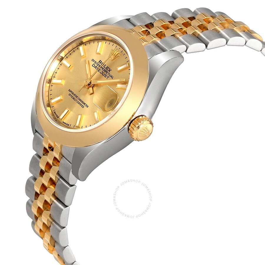 Rolex Lady Datejust 28 Champagne Dial Steel and 18kt Yellow Gold Jubilee Watch 279163CSJ - 2