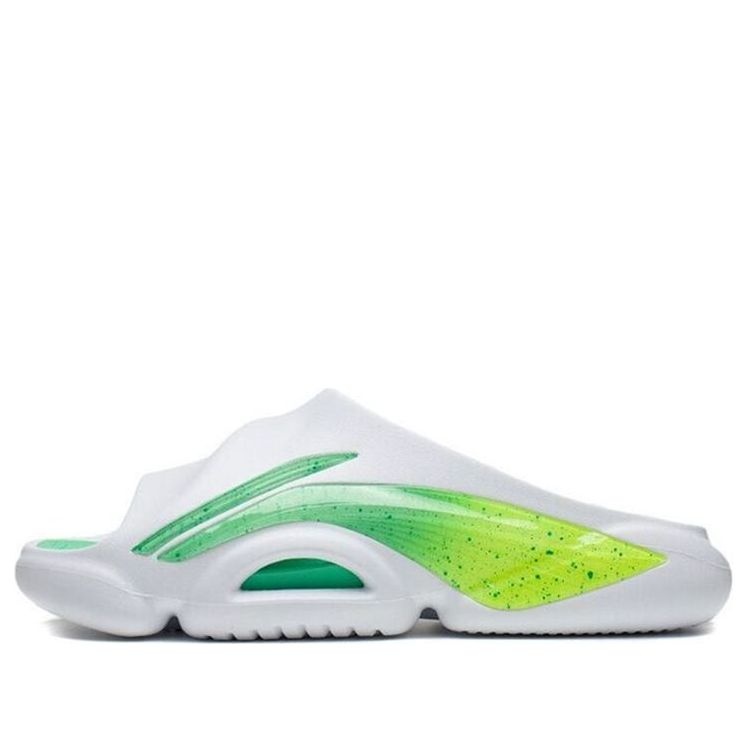 (WMNS) Li-Ning 8 PE Courtside Sport Slides 'White Green' ABTS010-14 - 1
