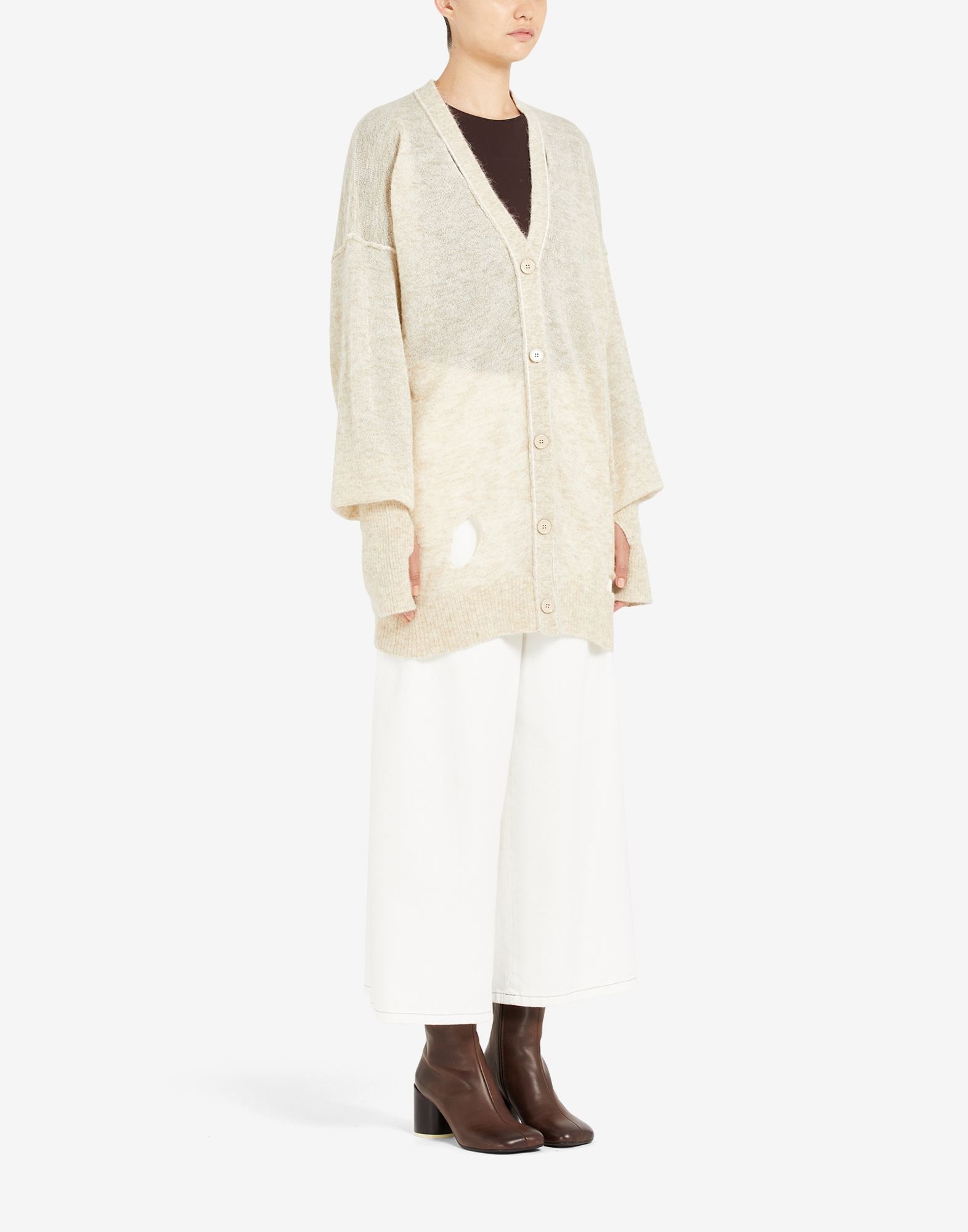 Distressed knit cardigan - 3