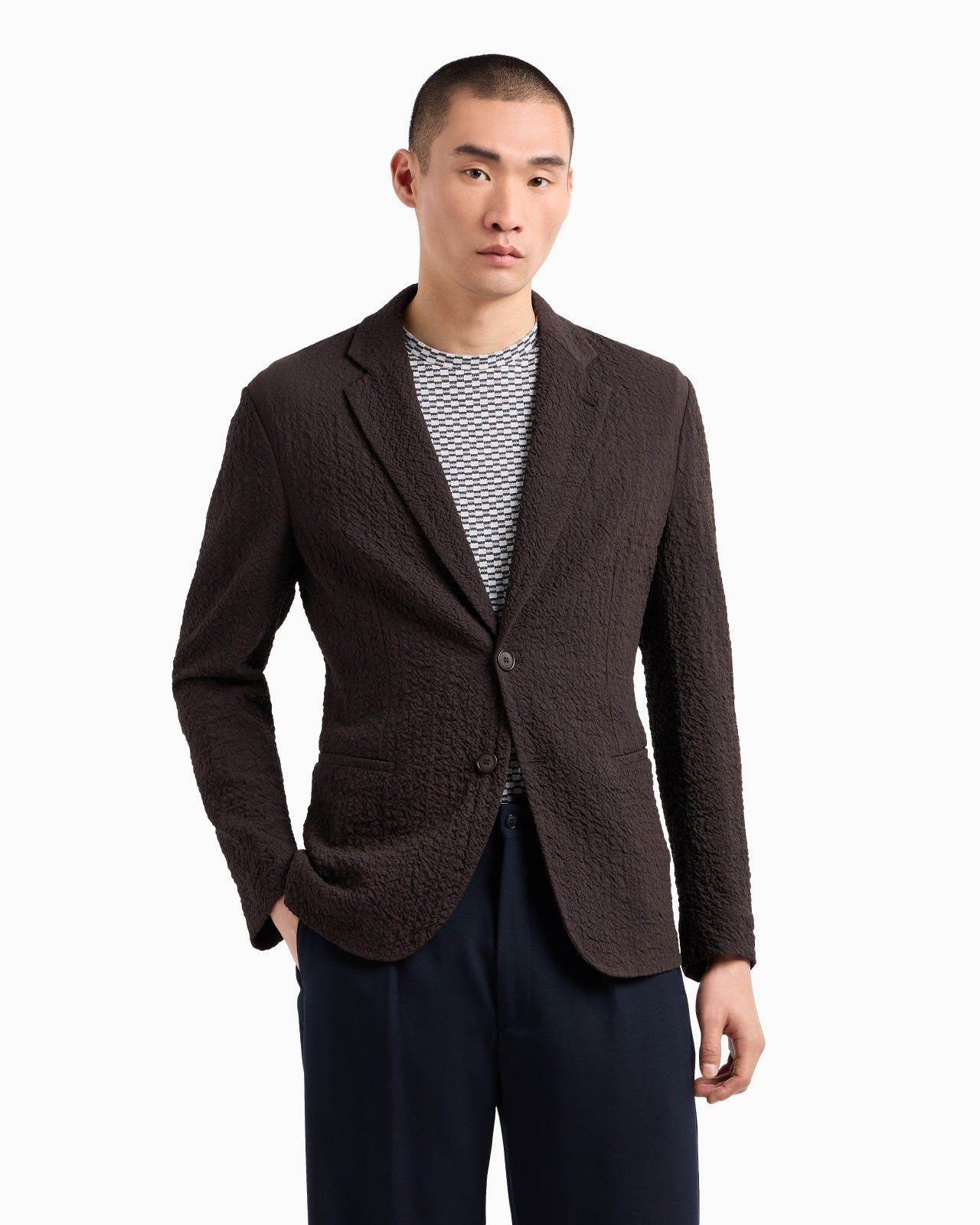 STRETCH VIRGIN WOOL SINGLE-BREASTED, JACKET - 4