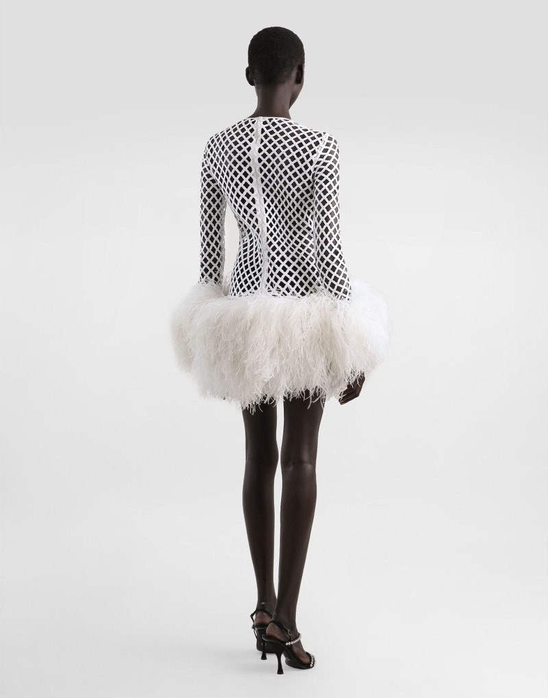 Short mesh dress with sequins 3