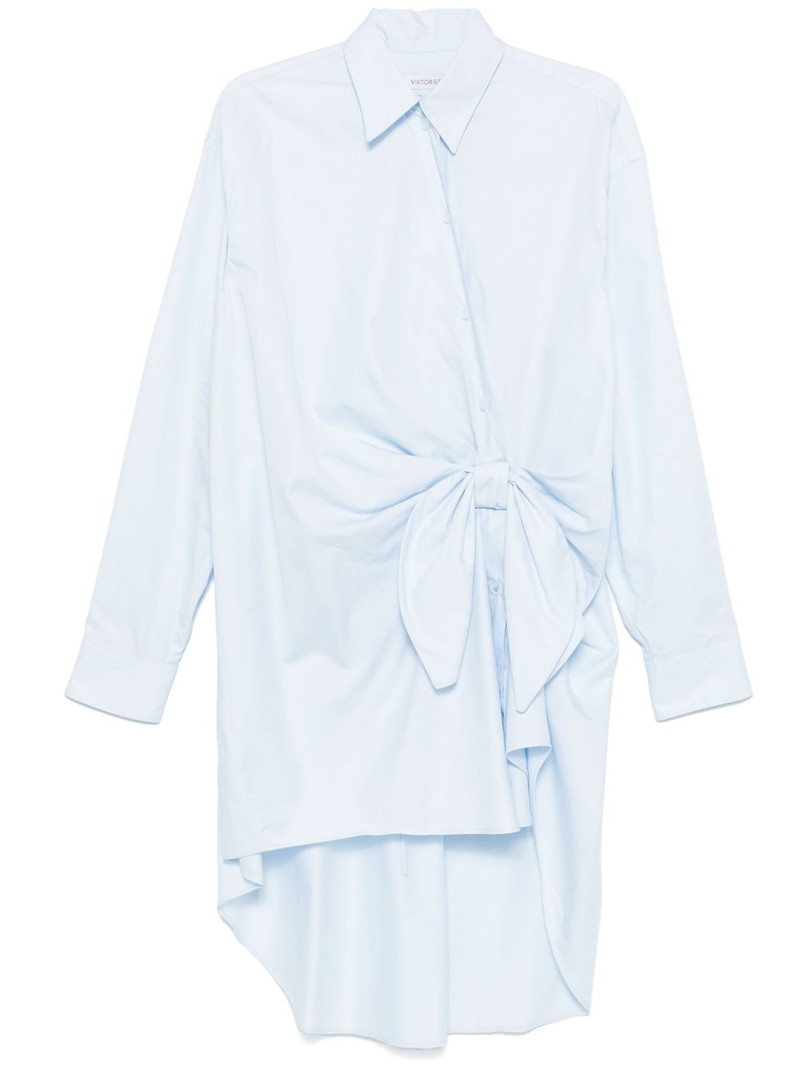 knotted mini shirt dress 1