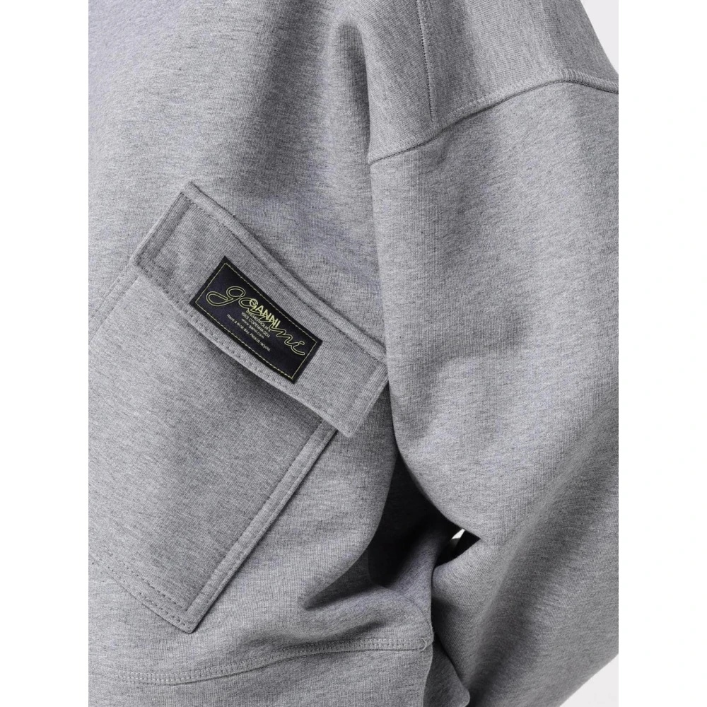 GREY SWEATSHIRT WITH POCKETS - 4