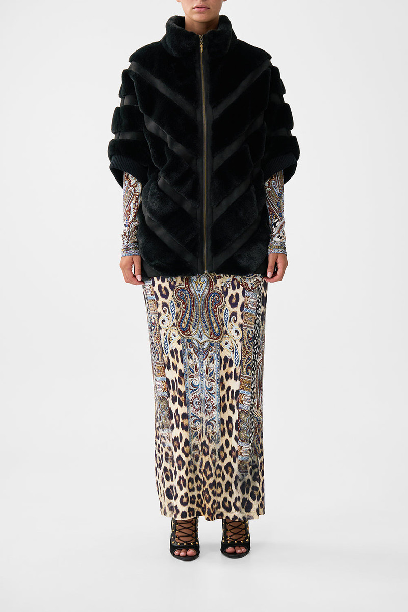 FAUX FUR SHORT SLEEVE SLOUCH JACKET 8