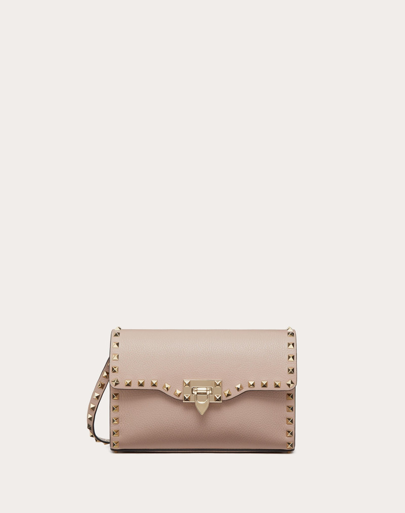 SMALL ROCKSTUD GRAINY CALFSKIN CROSSBODY BAG - 1