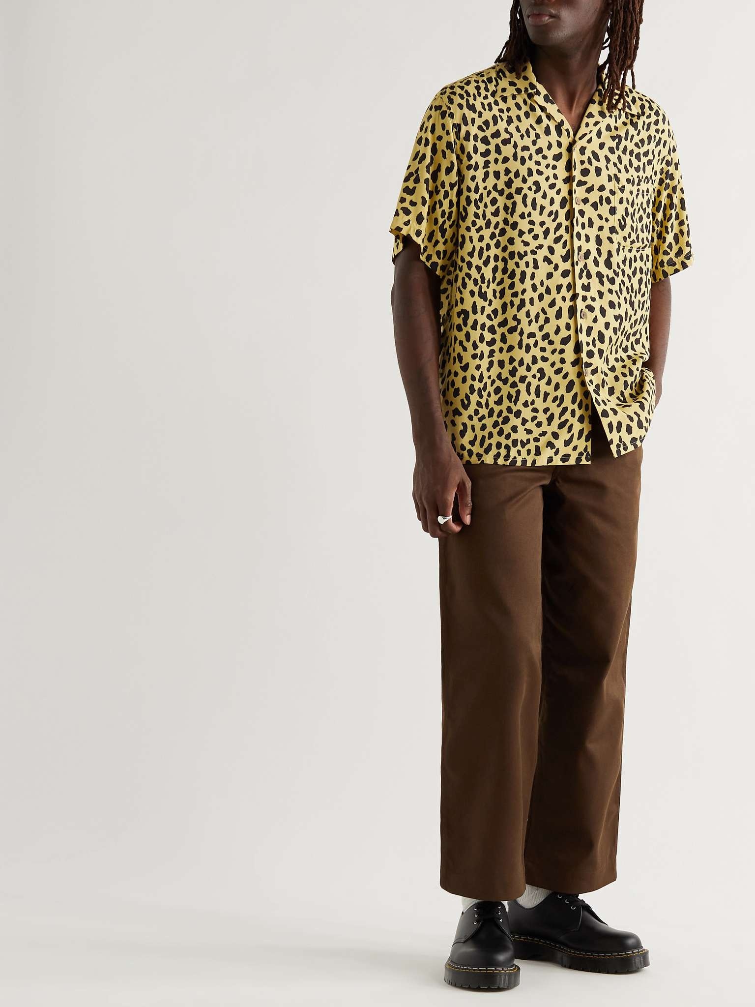 Camp-Collar Printed Woven Shirt - 2