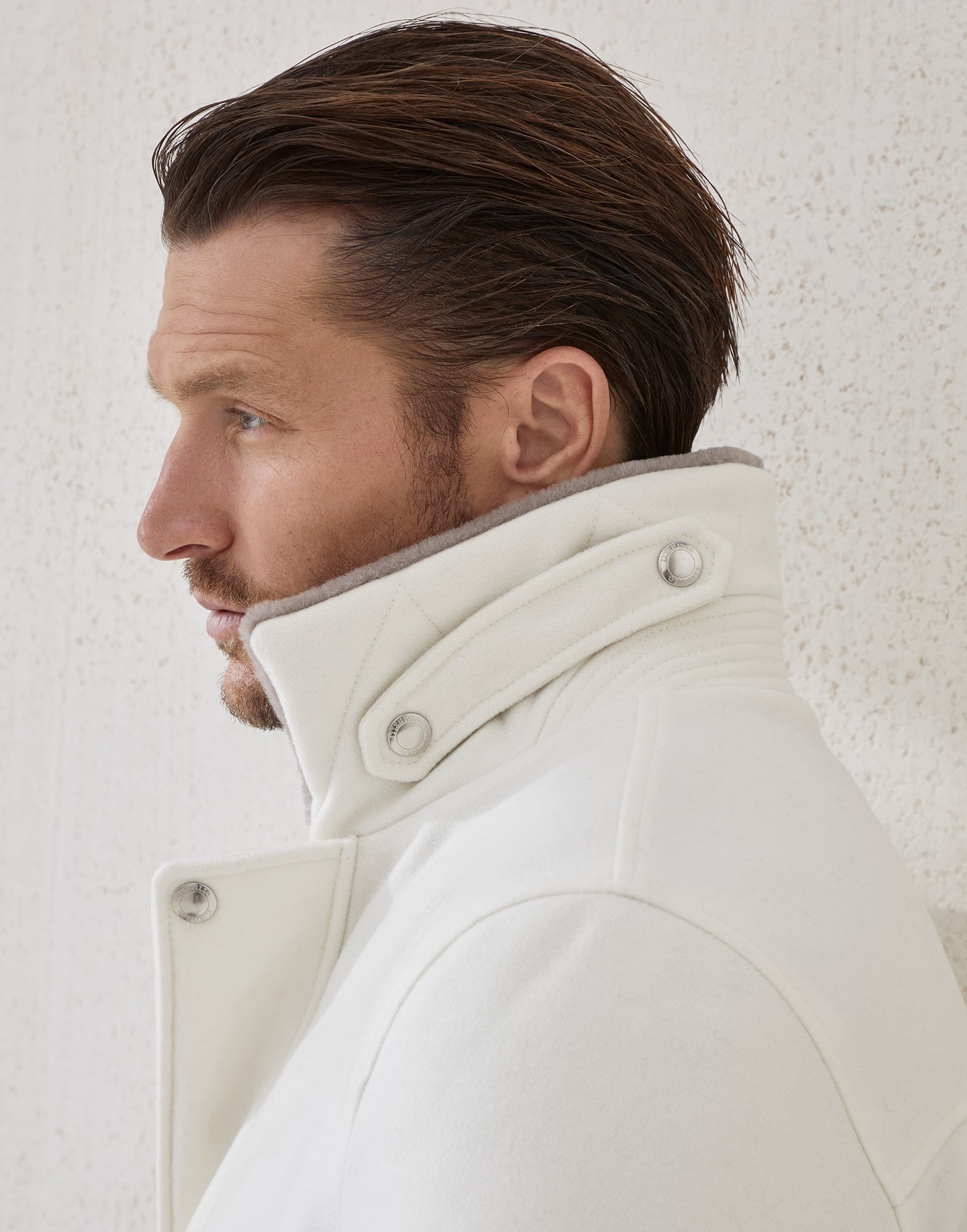 Lightweight water-resistant cashmere aviator jacket with shearling lining - 3