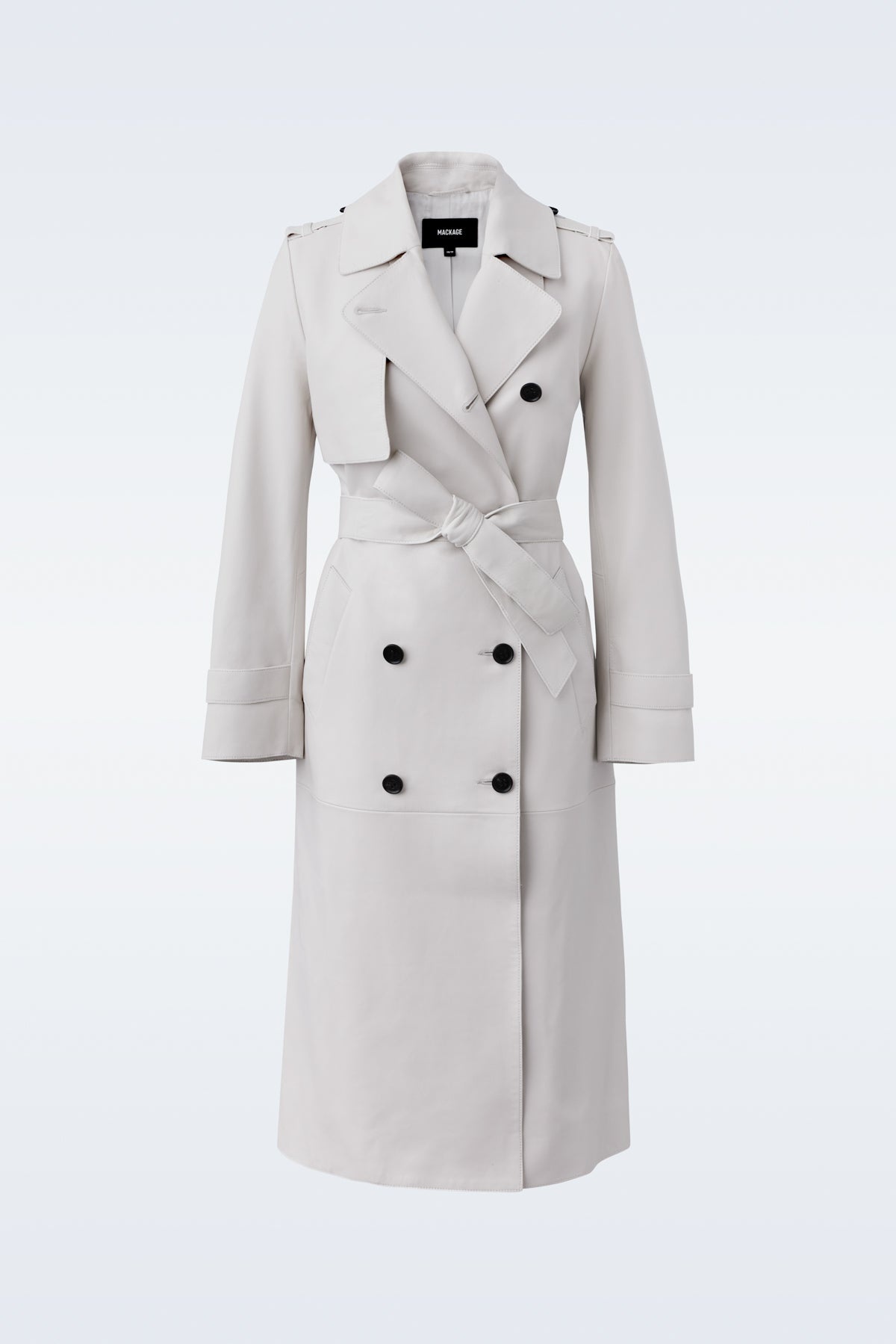 GAEL-V Maxi Leather Trench Coat - 2