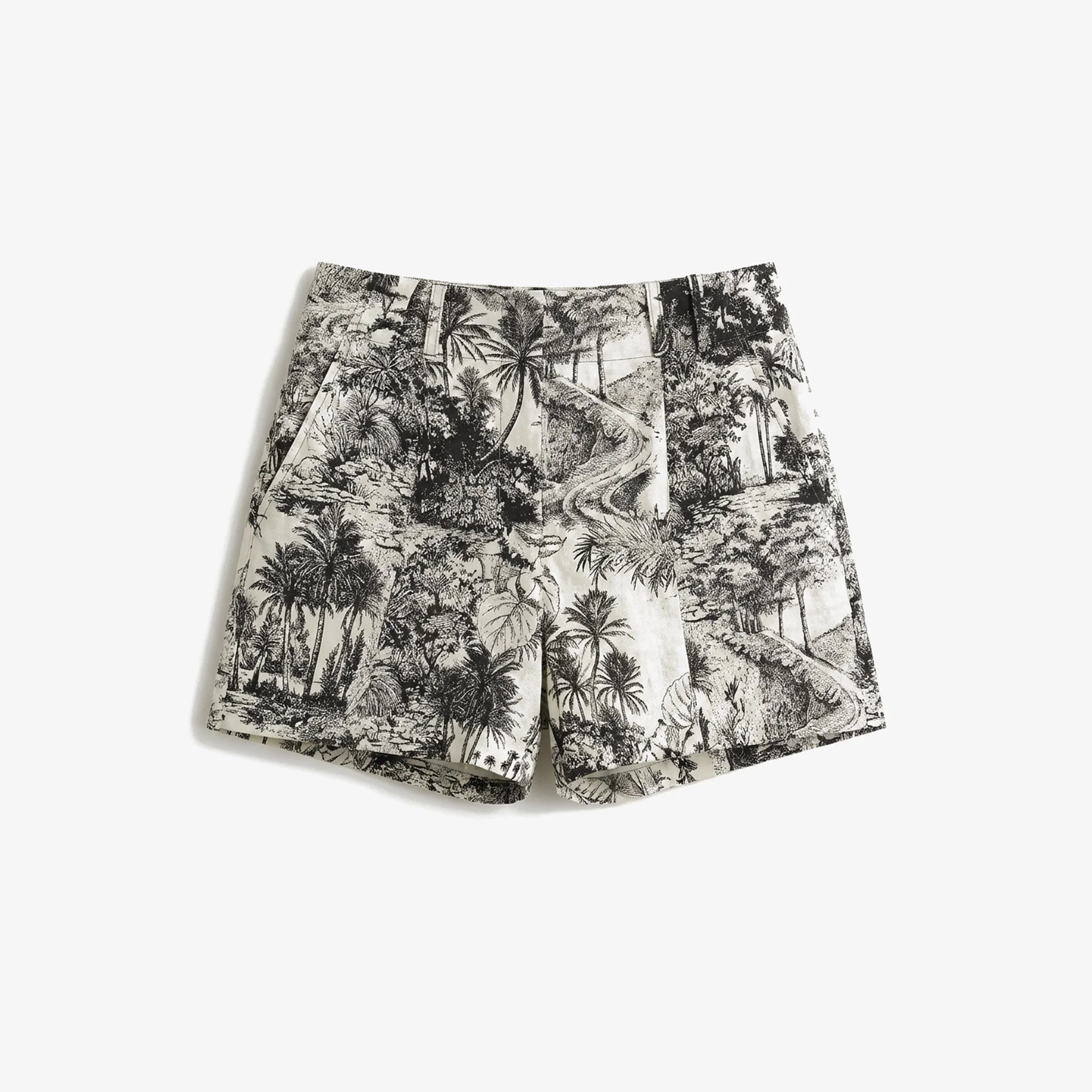 Drew Crisp Short - Palm Toile Jacquard - 1
