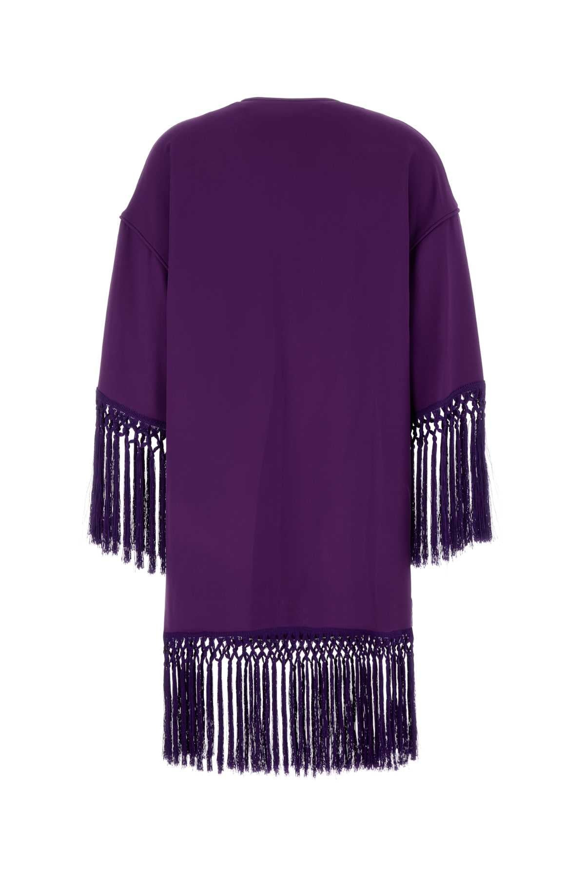 Valentino Garavani Women Purple Cady Dress - 2