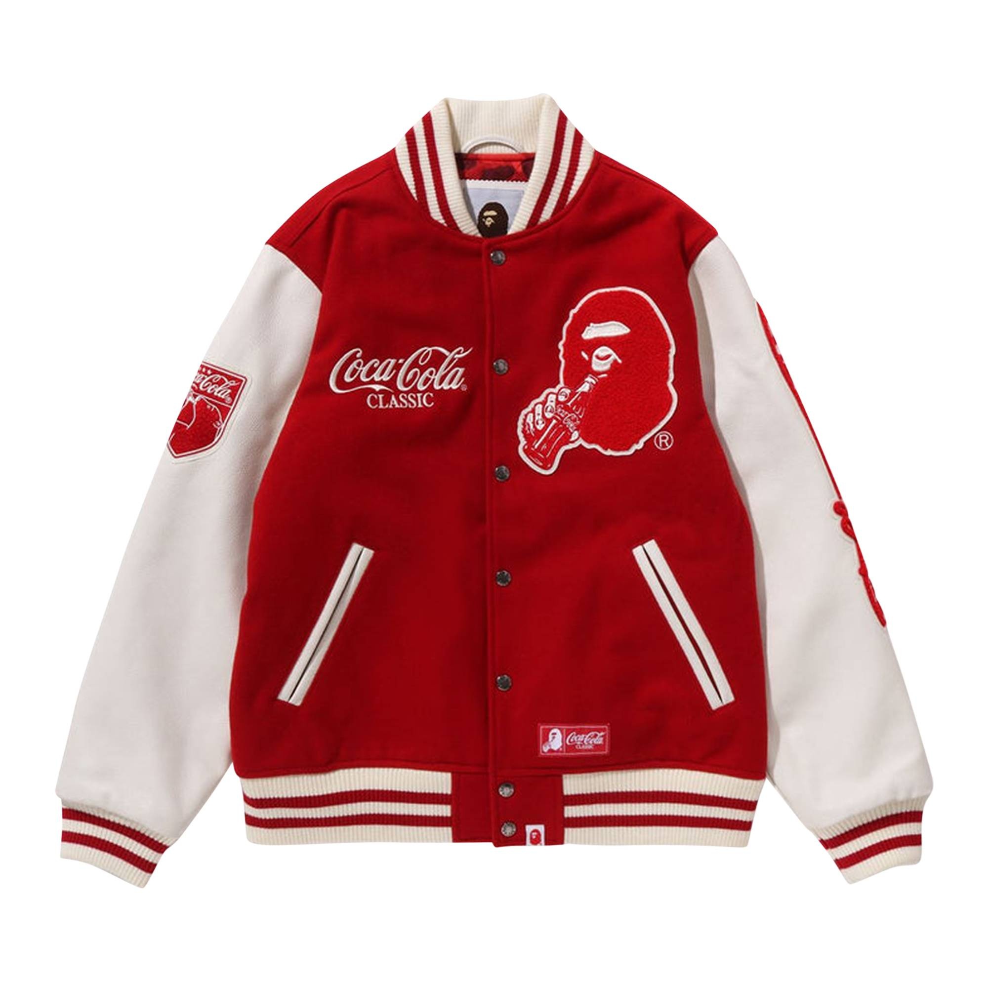 BAPE x Coca-Cola Varsity Jacket 'Red' - 1